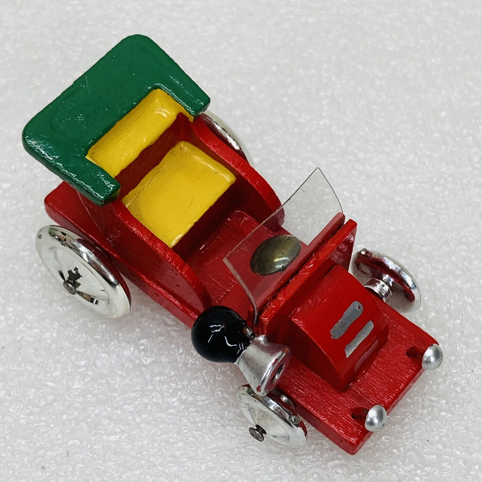 VTG‼ GOULA Wooden Miniature Roadster Car Figure Figurine Made in Spain • VGUC‼