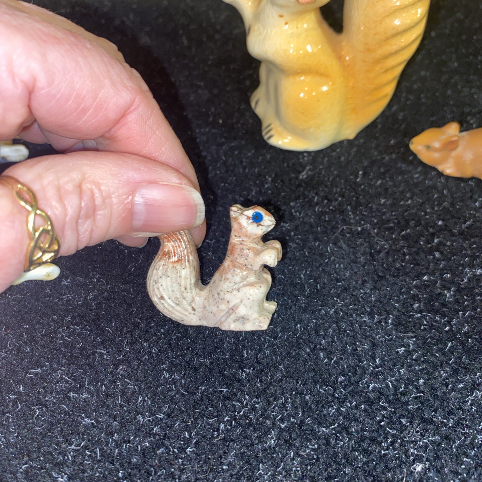 Vintage Miniature Brown Squirrel lot of 6 figurines