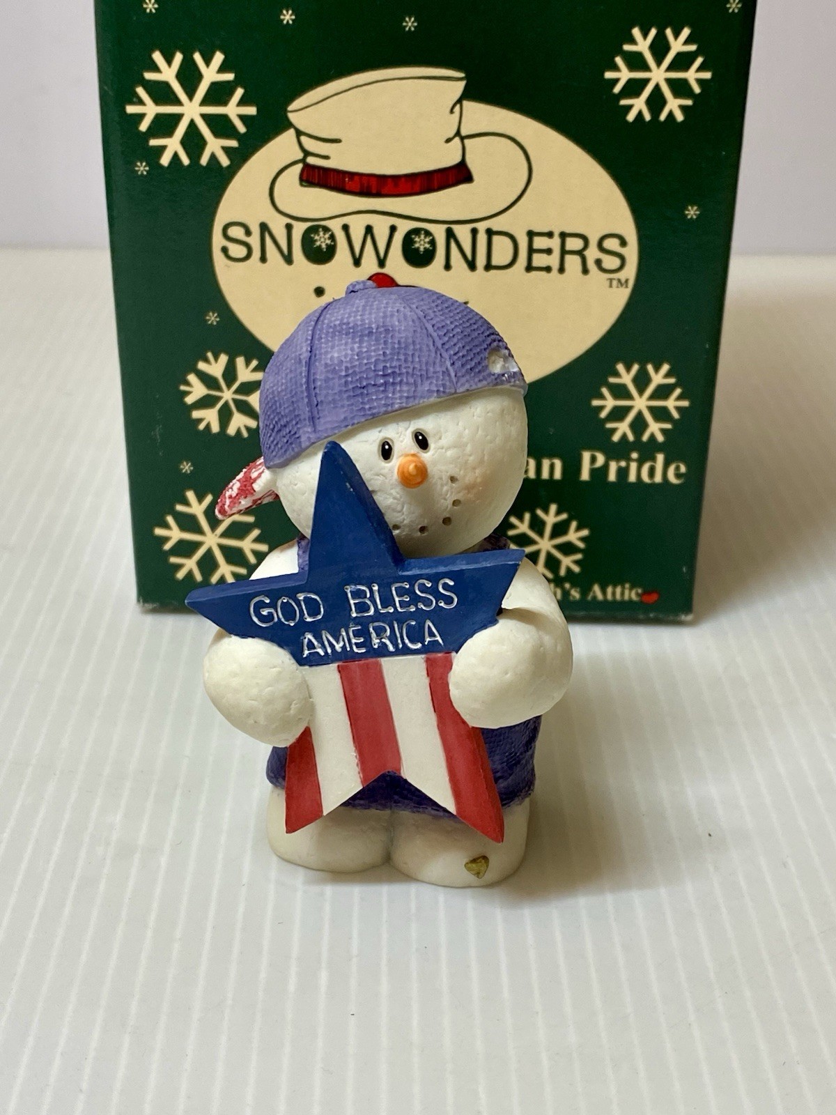 Sarah’s Attic Snowonder American Pride God Bless America Limited Edition