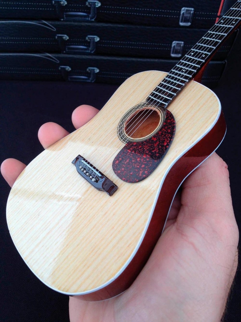 AC-001 10-Inch Classic Natural Finish Acoustic Miniature Guitar Replica Colle…