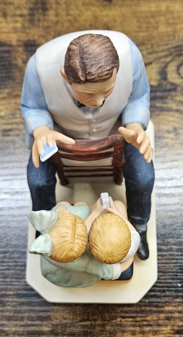 Norman Rockwell – “Card Tricks” – 1983 Limited Edition – Gorham Figure – Japan