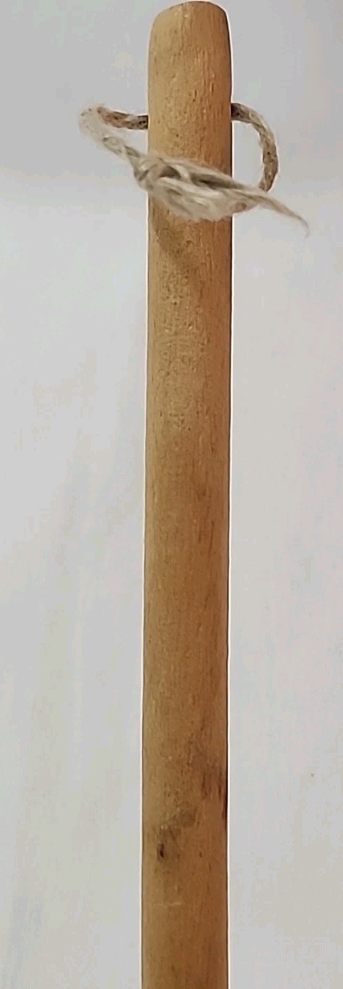 Flocked Teddy Bear & Bucket On Wooden Spoon With Honey 12″ Tall Hanging Rare EC