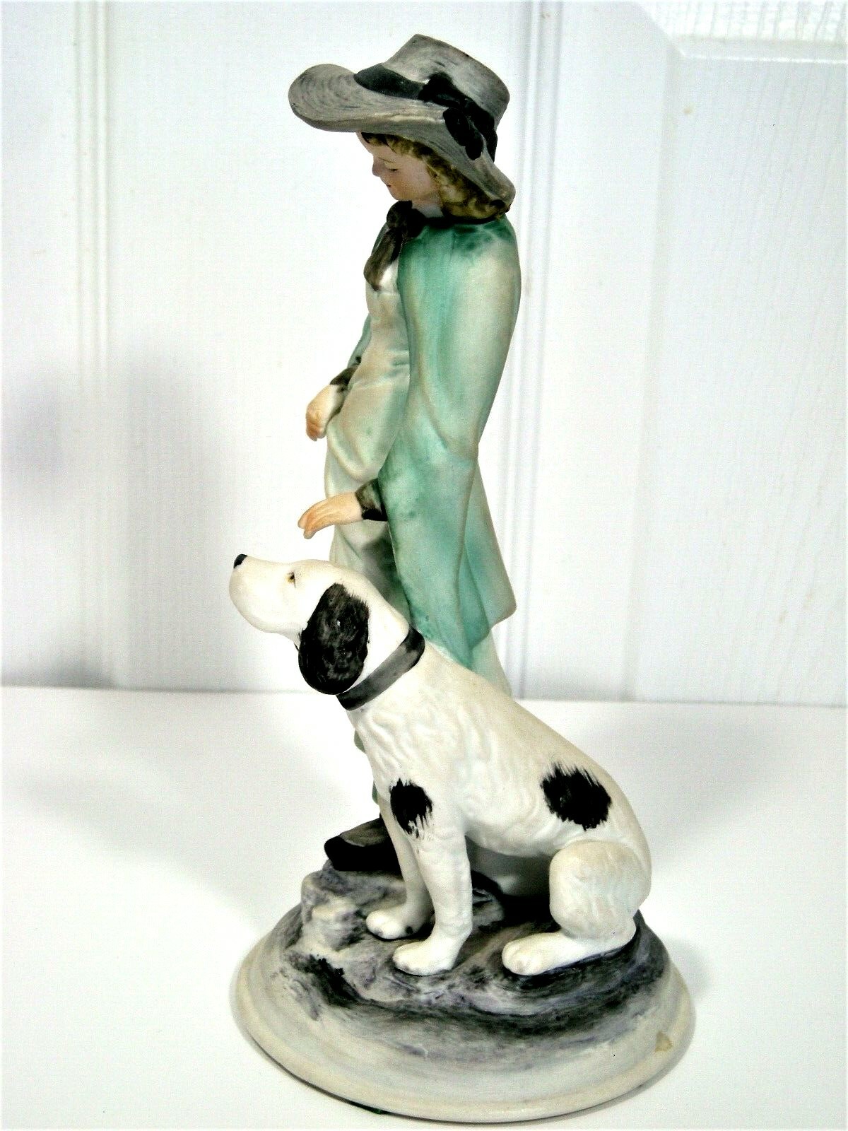 Vintage Ethan Allen Boy with Dog Girl with Dog figurines 3213A GIFT