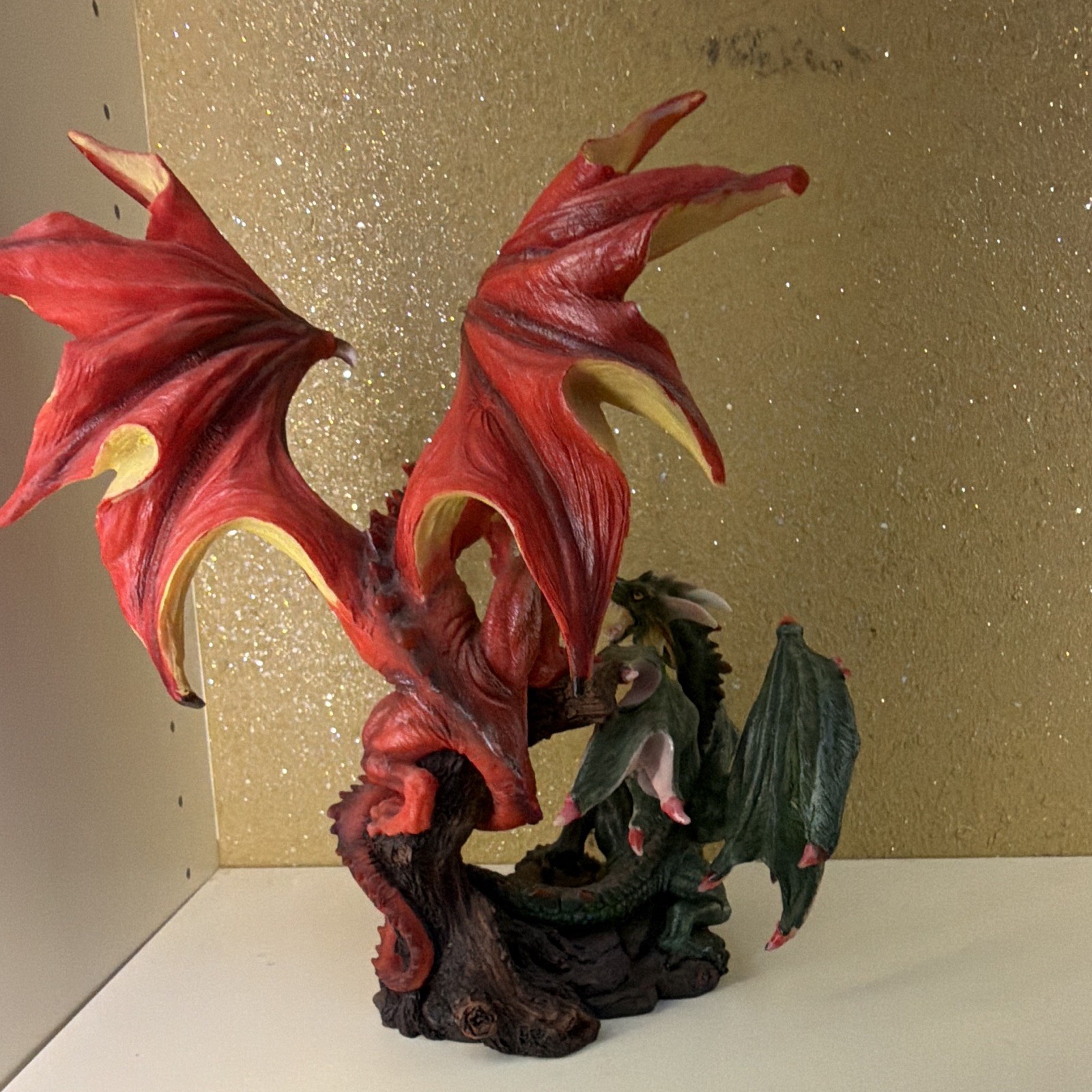 Summit Collection Fantasy Dragon Figurine, Resin Multicolor Statue 10 in