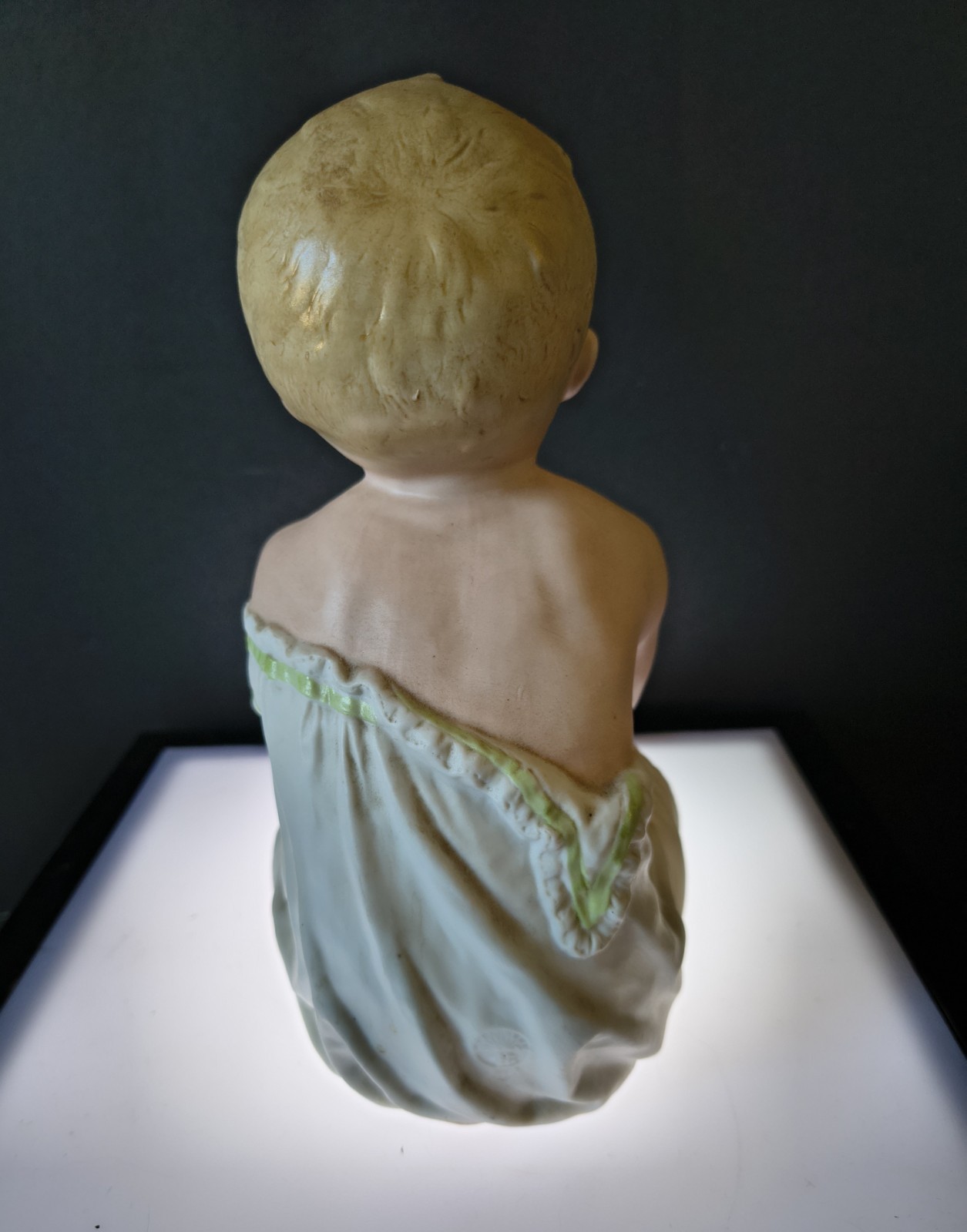 Victorian Heibach Bros. Bisque Porcelain German 8″ Tall Piano Baby C1890’s
