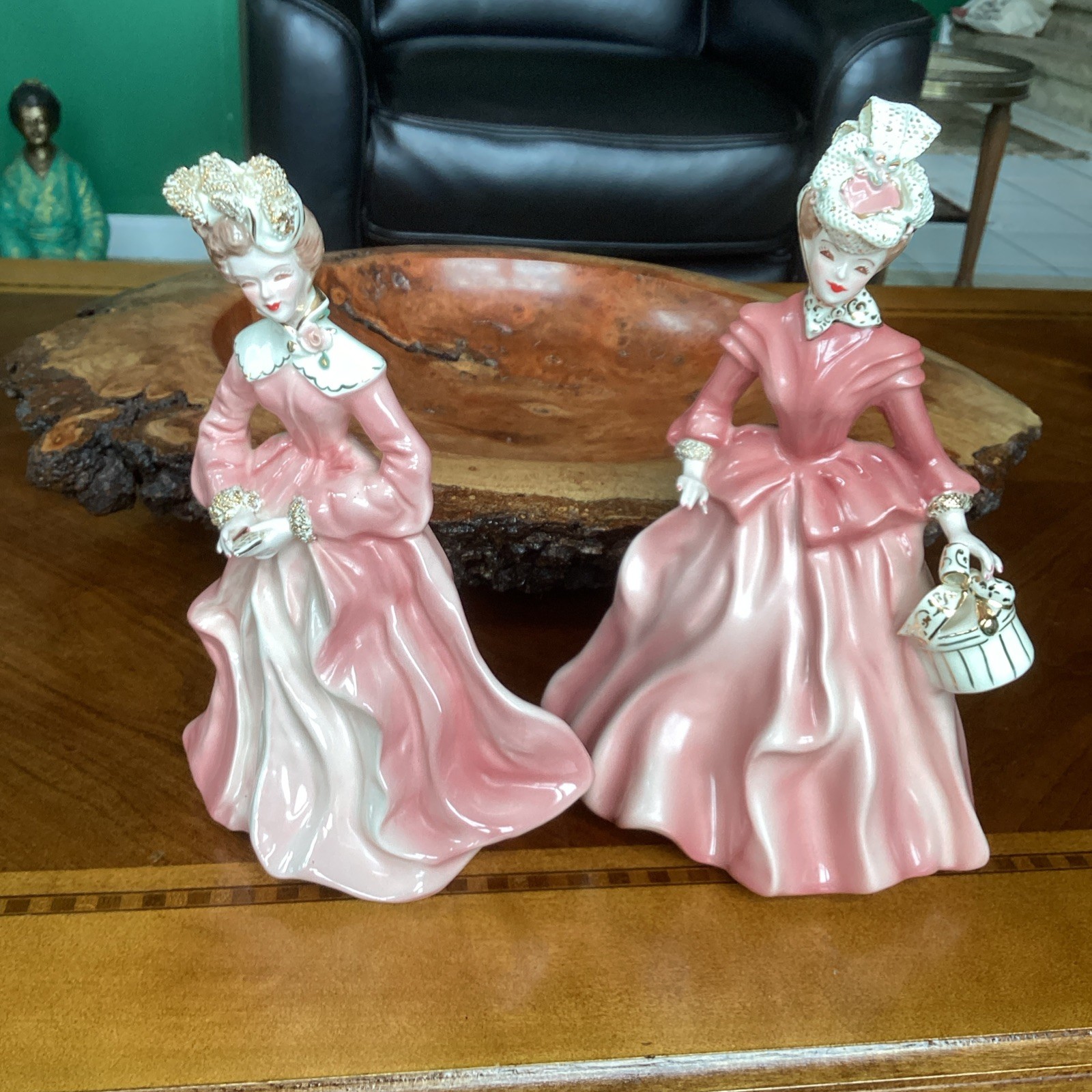 Florence Ceramics Pasadena, Yvonne And Shirley, Pretty In Pink!