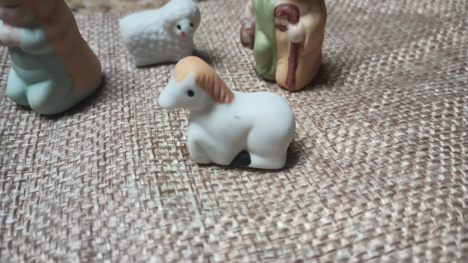 Mini Ceramic Nativity Set 9-Piece Christmas