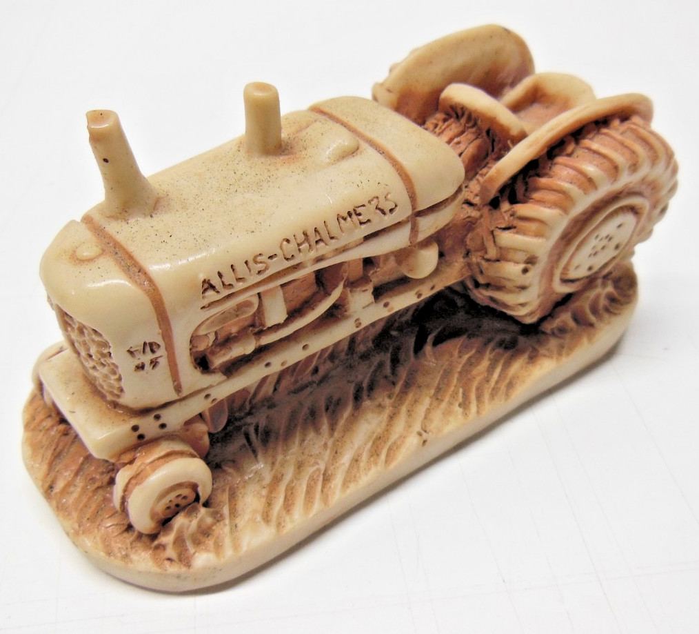 Vintage Allis-Chalmers Tractor Figurine Sculpture Georgia Marble Limited Edition