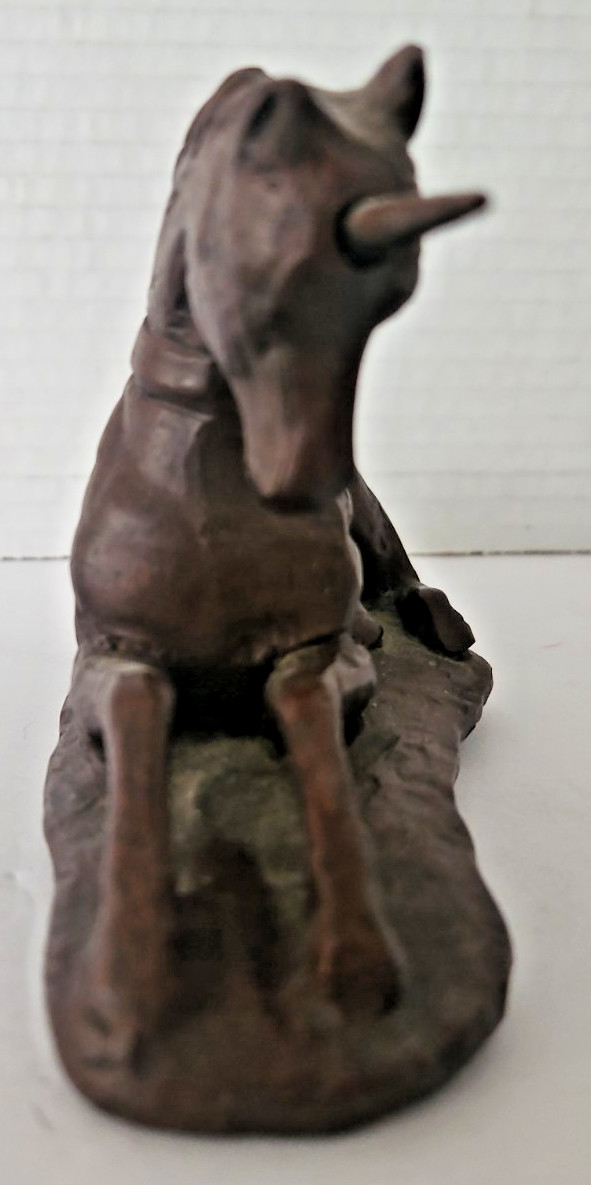 Vintage Red Mill Brown Hand Crafted 5″ x 3″ Unicorn – Nice!