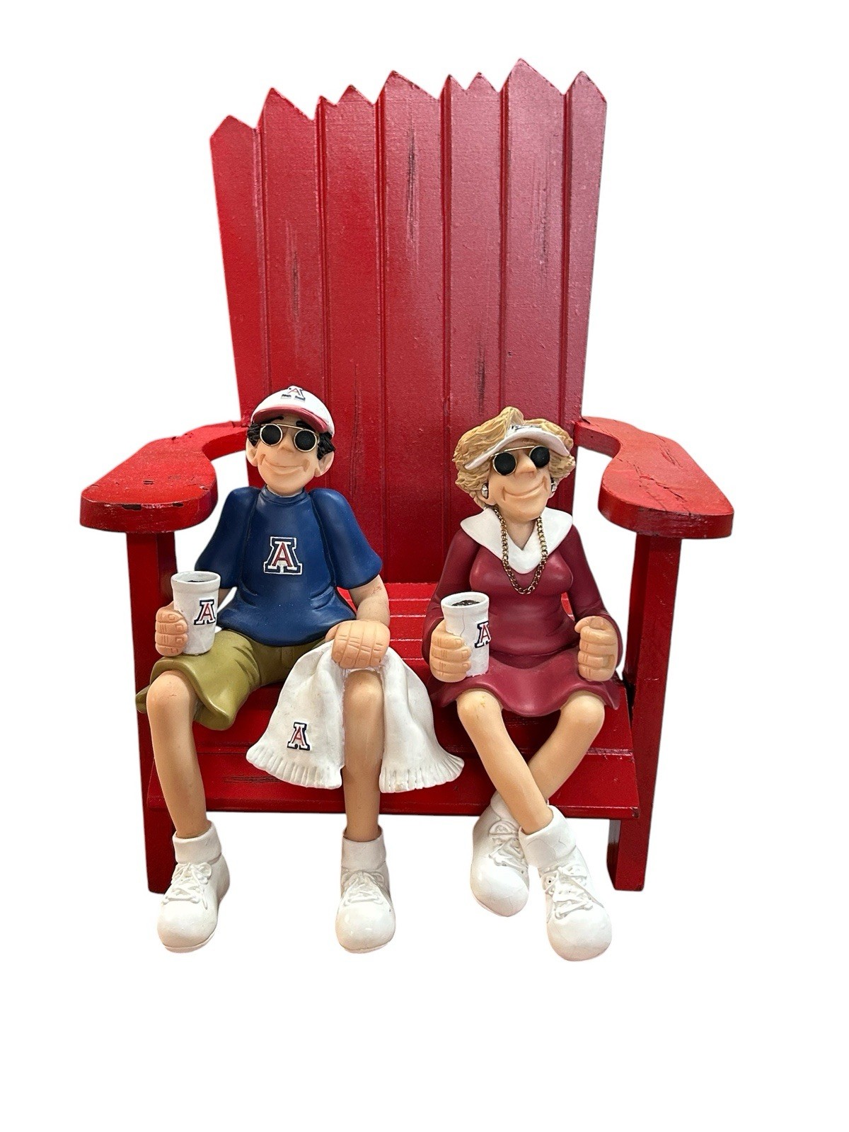 D. Manning Arizona Wildcats Sports Fan Couple Figurines Shelf Sitter Rare! READ