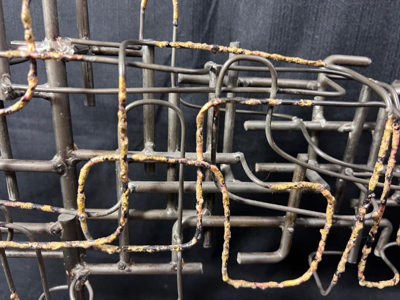 Metal Welded Abstract Zagiri Brutalist Modern Iron Art Sculpture for Uttermost