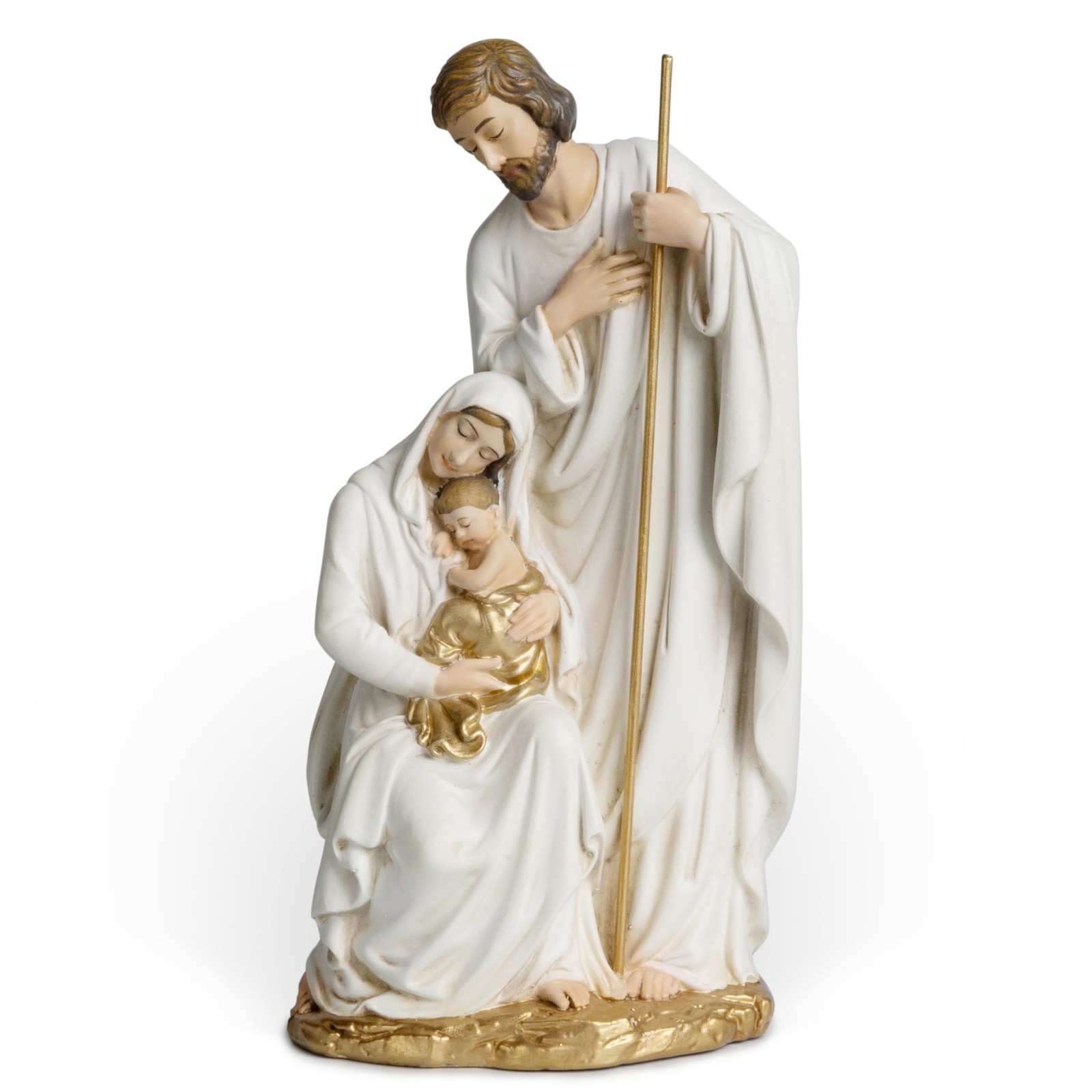BC Catholic Holy Family Statue, 6″ H Nativity Scene Indoor, Religious Gift, C…