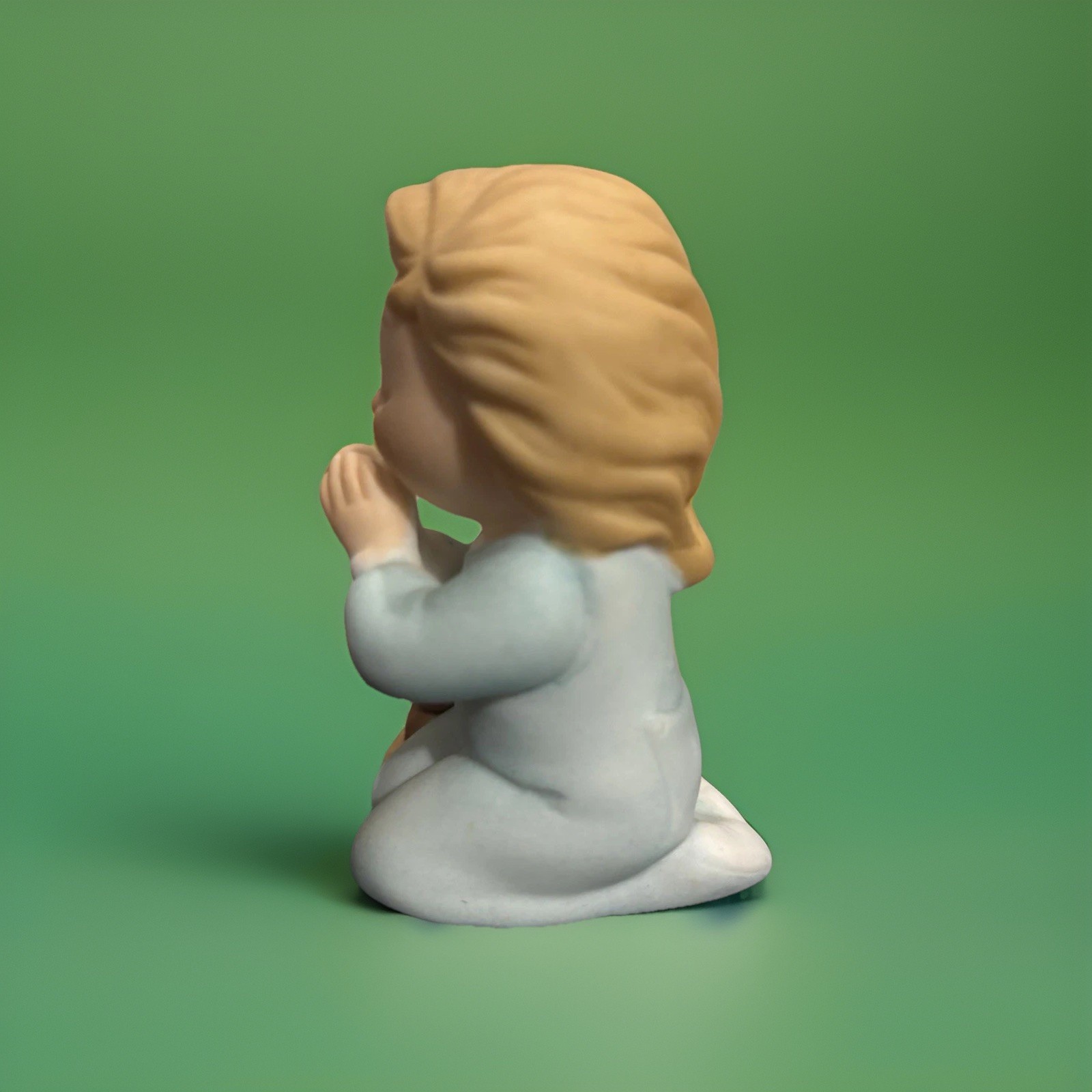 Vintage Precious Moments Praying Child And Bunny Collectors Figure EUC Darling