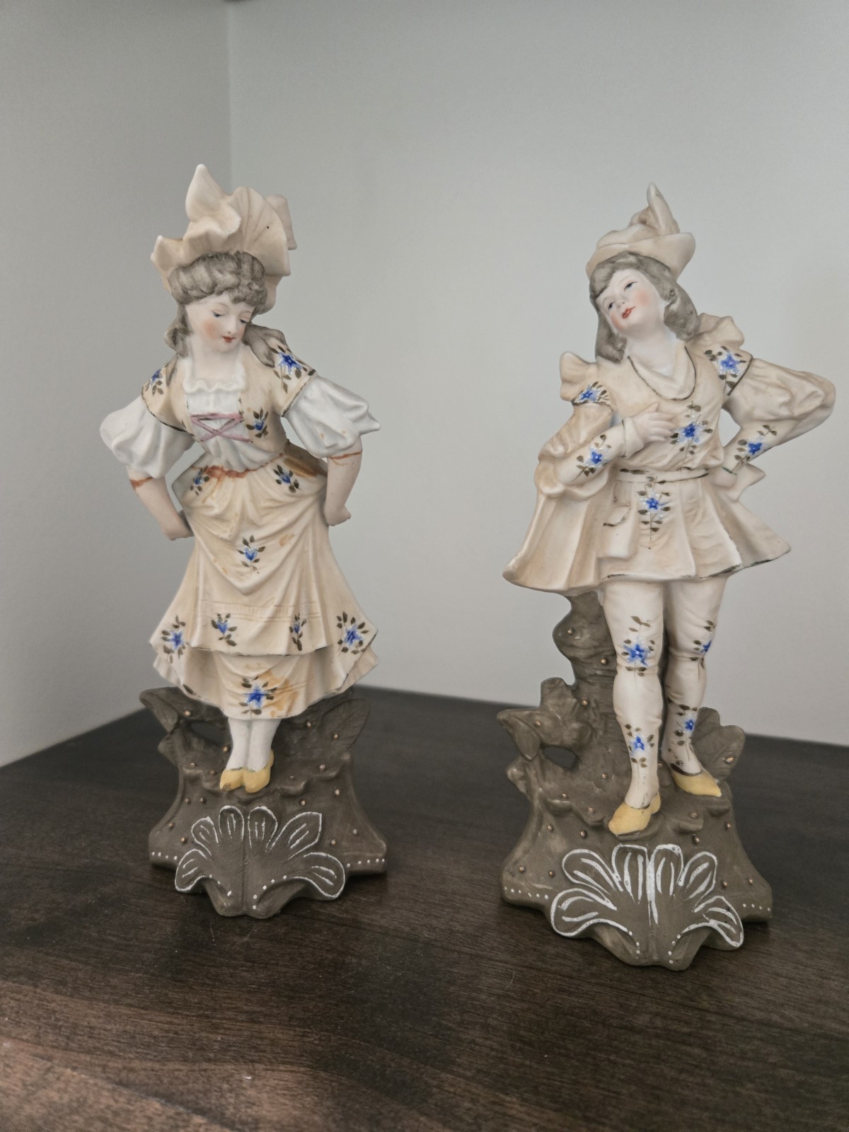 Vintage Ardalt Hand Painted Lenwile China Pair Of Figurines