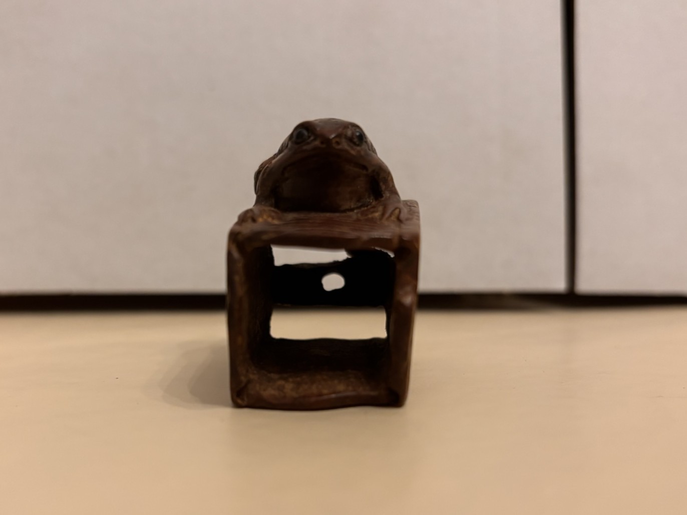 Vintage Mystery Frog Desk Object – Carved-Style Resin or Composite Curio
