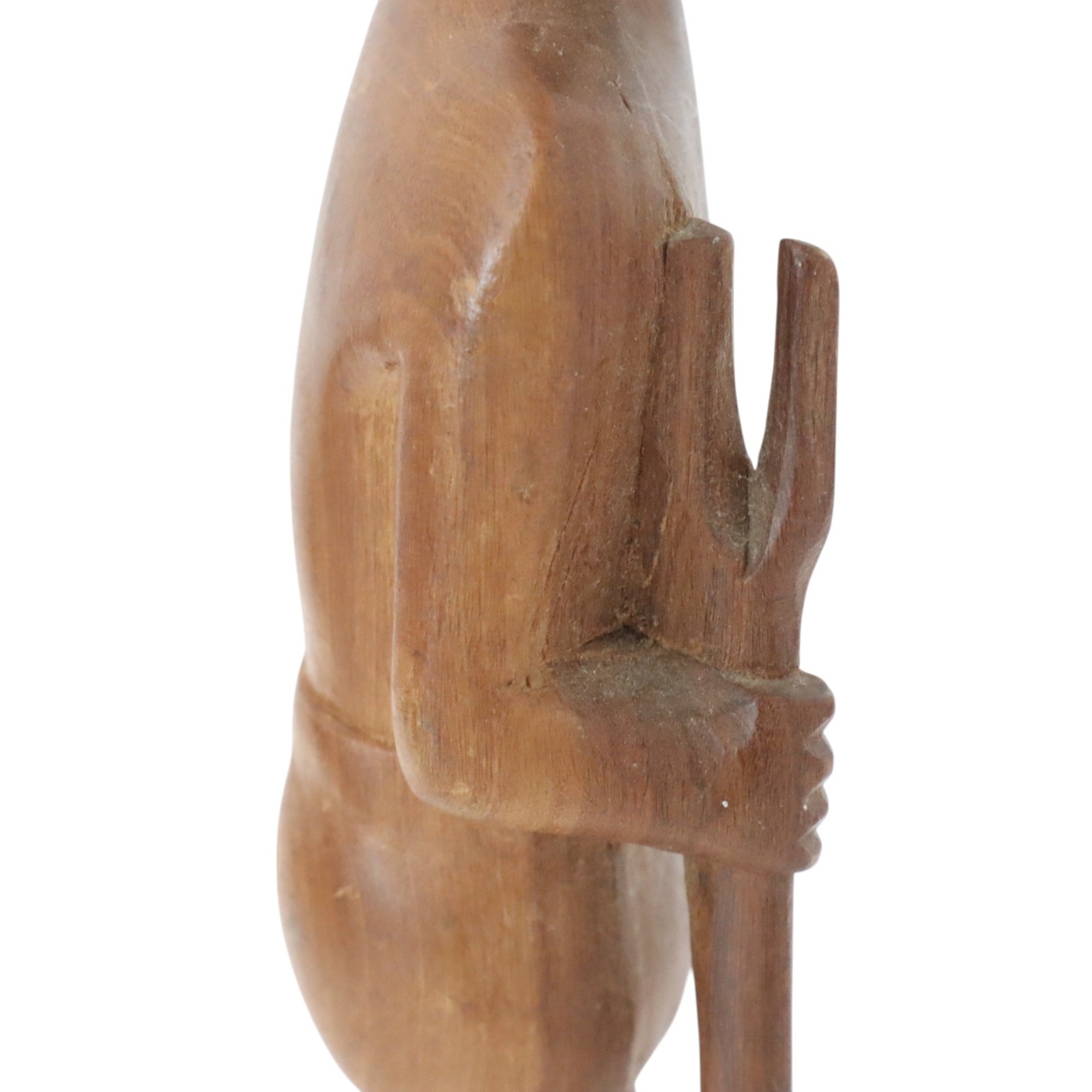 Vintage Hand Carved Wooden East African Village Elder Ethnic Statue Figure 8.25″