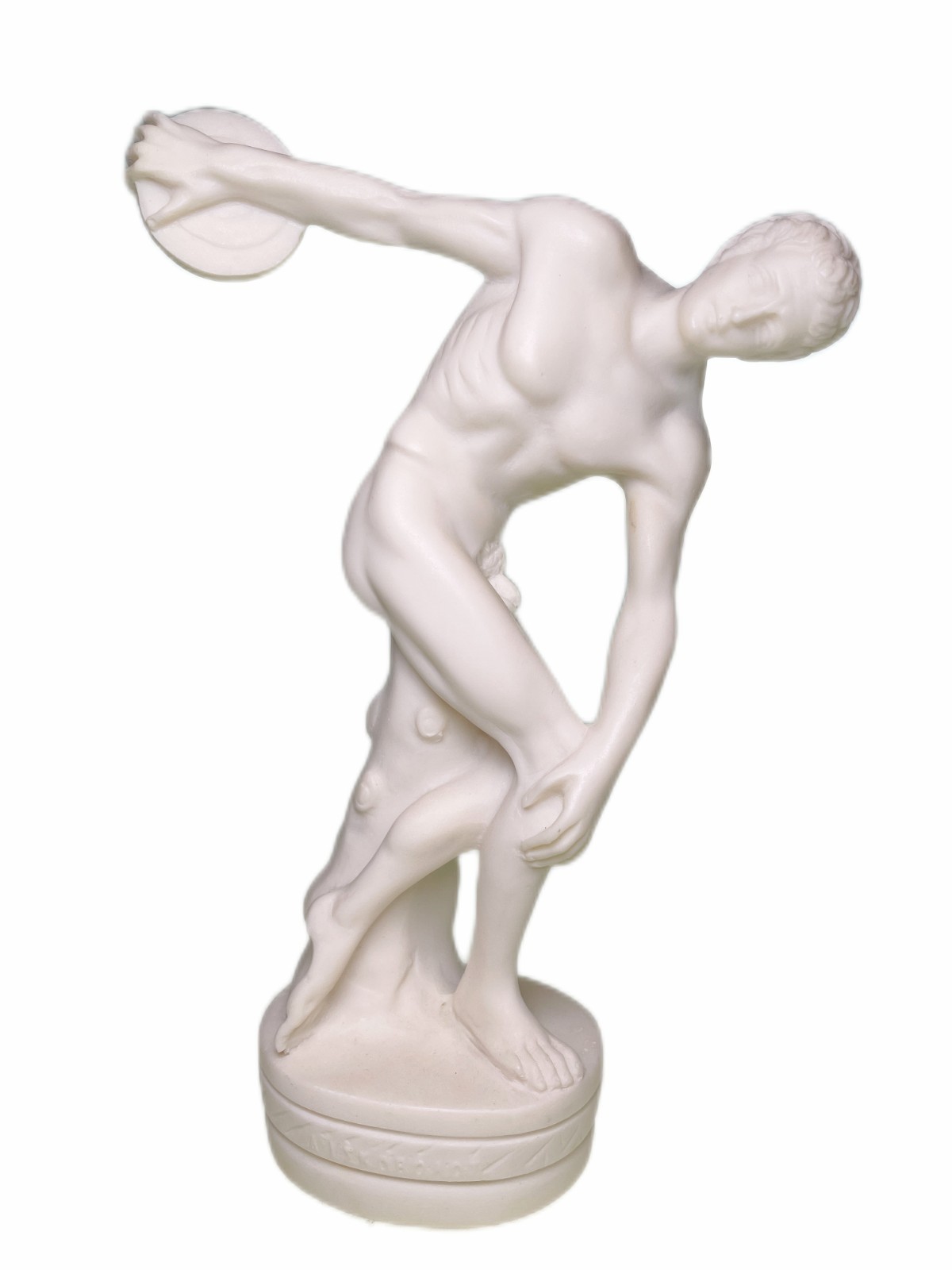 8” Discobolus Discus Thrower Olympic Alabaster Statues Greece Figurine Figure