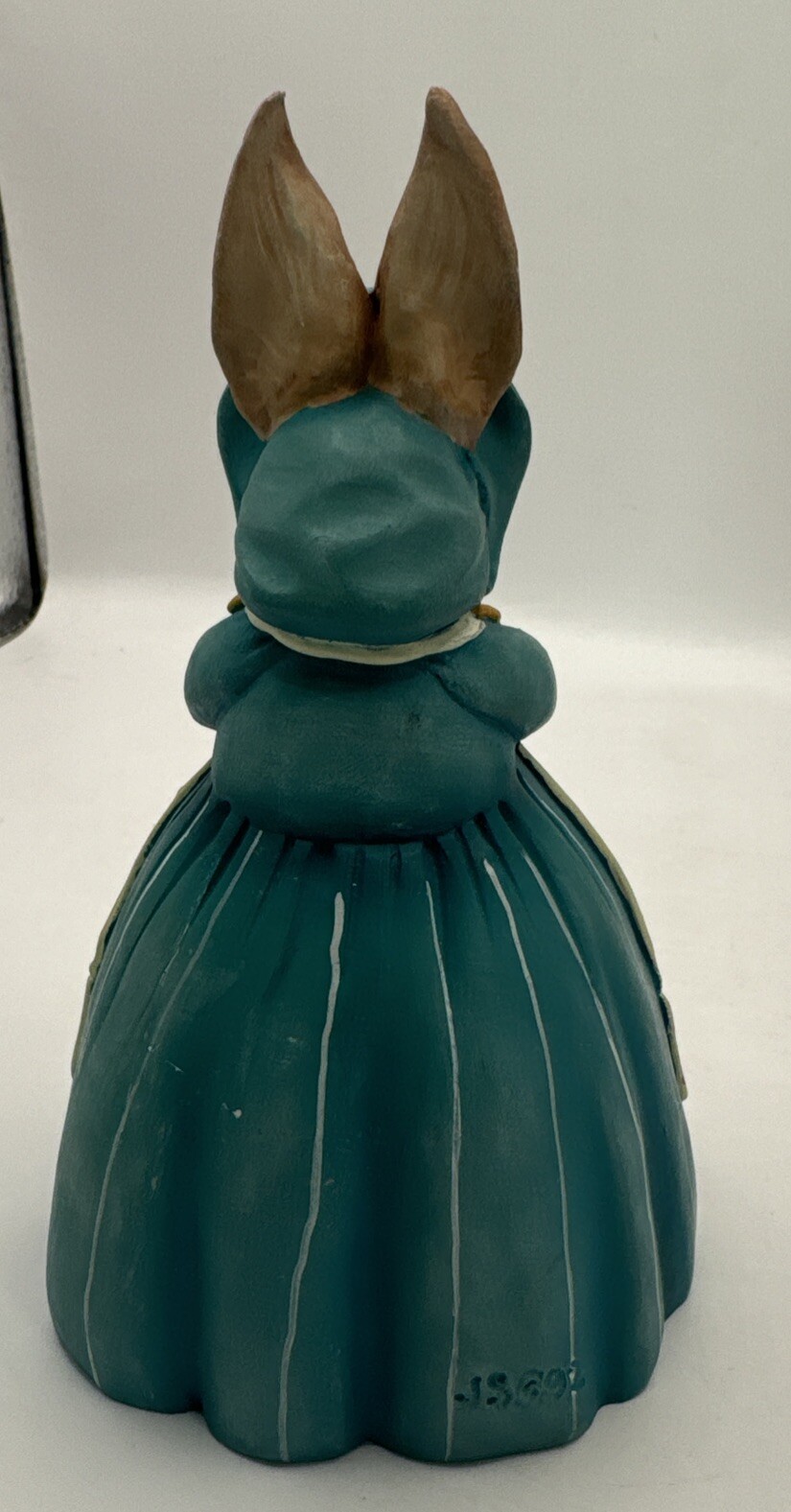VTG Jim Shore Miranda Easter Bunny Rabbit Blue Dress W/ 💕& Flowers READ