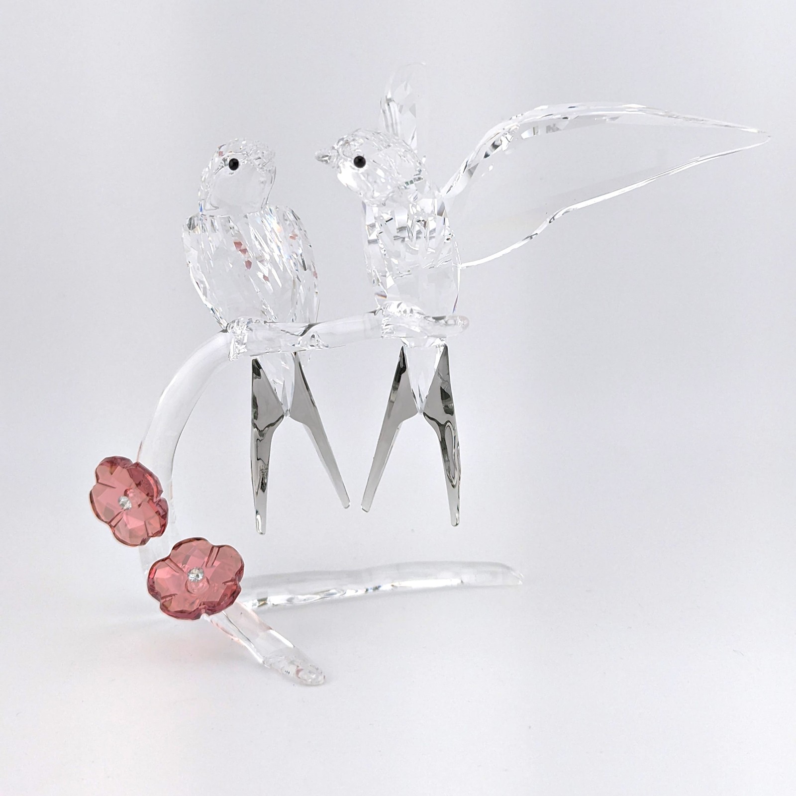 Swarovski Swallows (1 Pair) on Crystal Branch Figurine Decoration 5475566