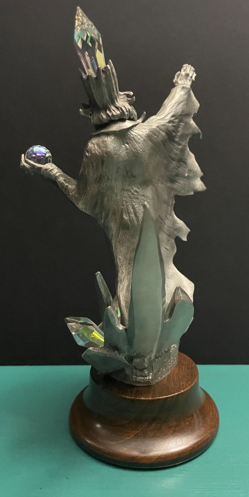 Casey Perth Pewter Ice Wizard Sorcerer Warlock Crystals Stalagmite Art Statue LE