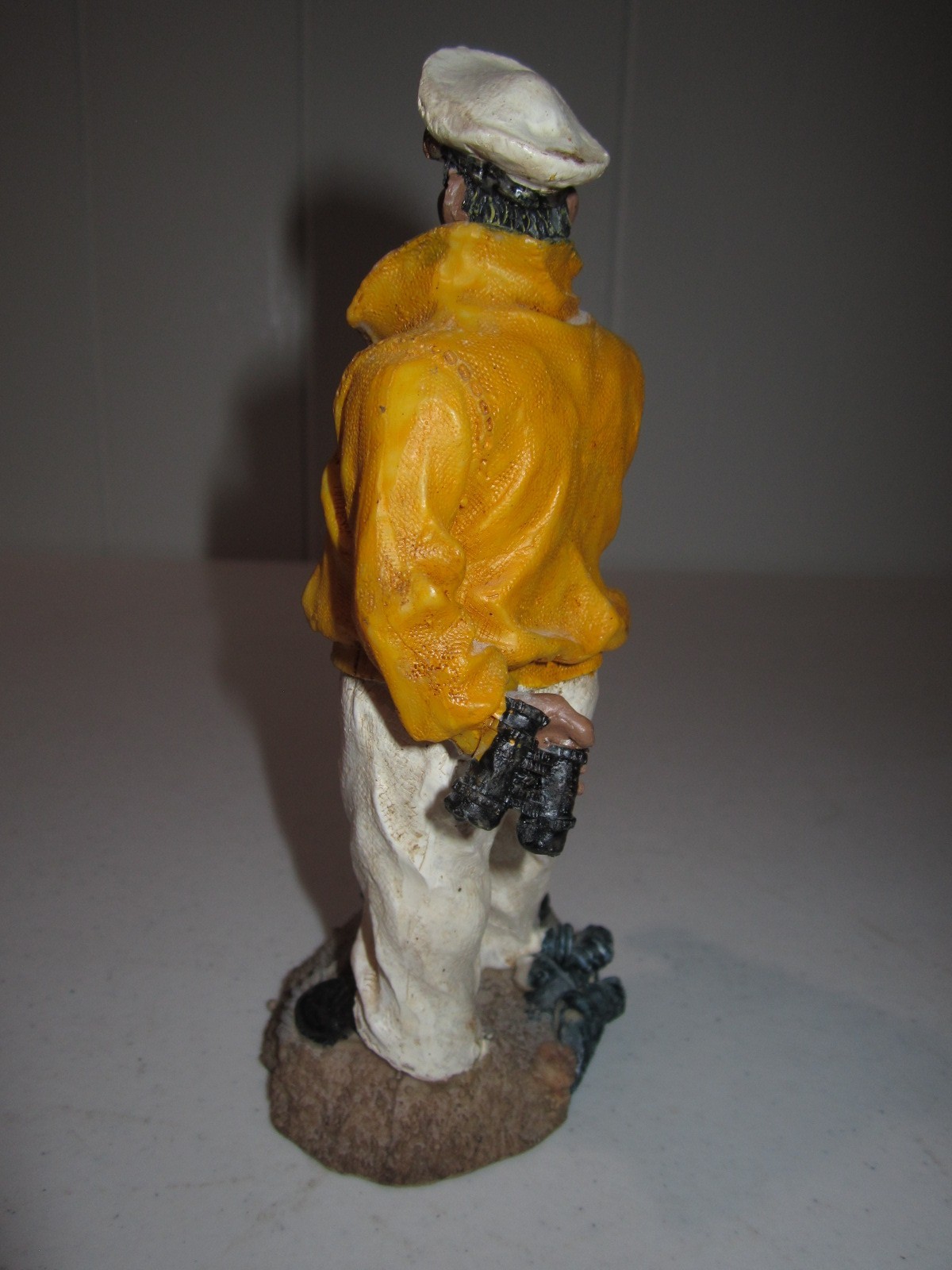 Vintage Folk Art Resin Figure Old Man Nautical Sailor Ship Captain 6”