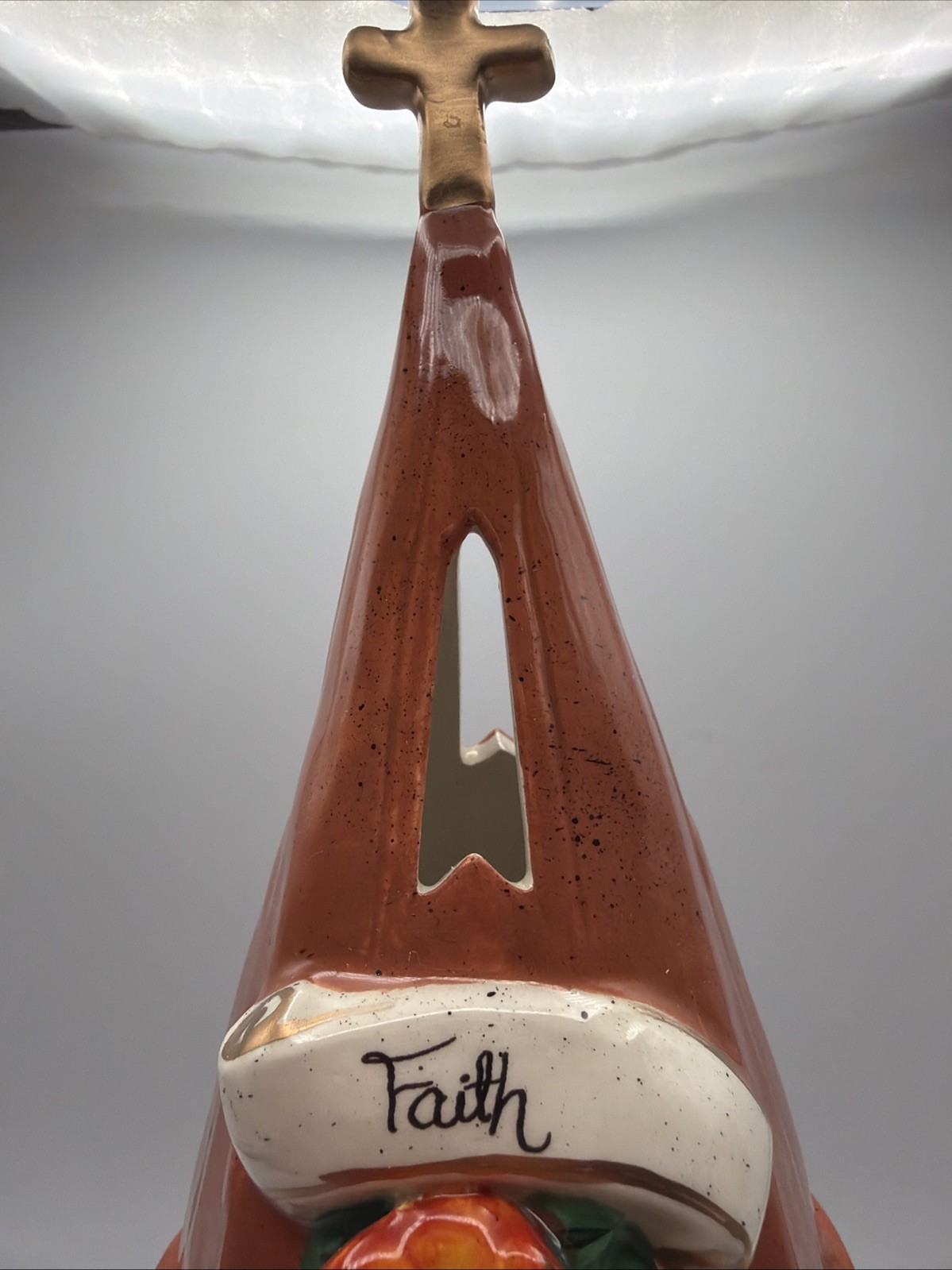 BLUE SKY CLAYWORKS EASTER Church Faith Virtue Church Candle House New 12 1/4” H