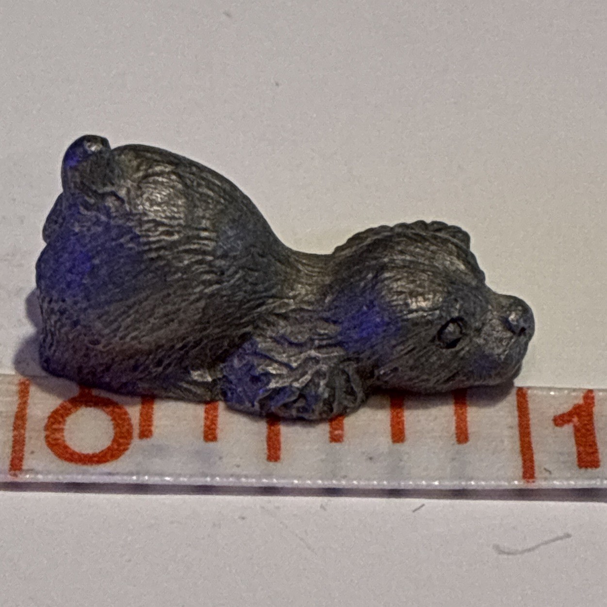 Vintage Miniature Cocker Spaniel Puppy Dog Pewter Figurine 1”
