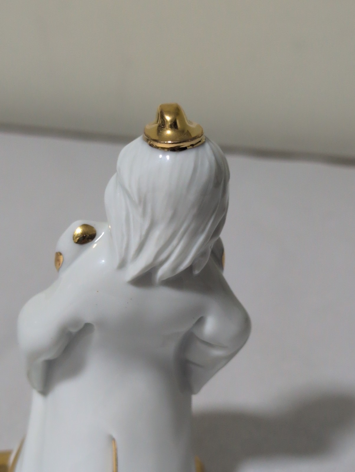 RG Porcellane Capodimonte Limoges Clown Figurine White Gold Tone Swarovski Italy