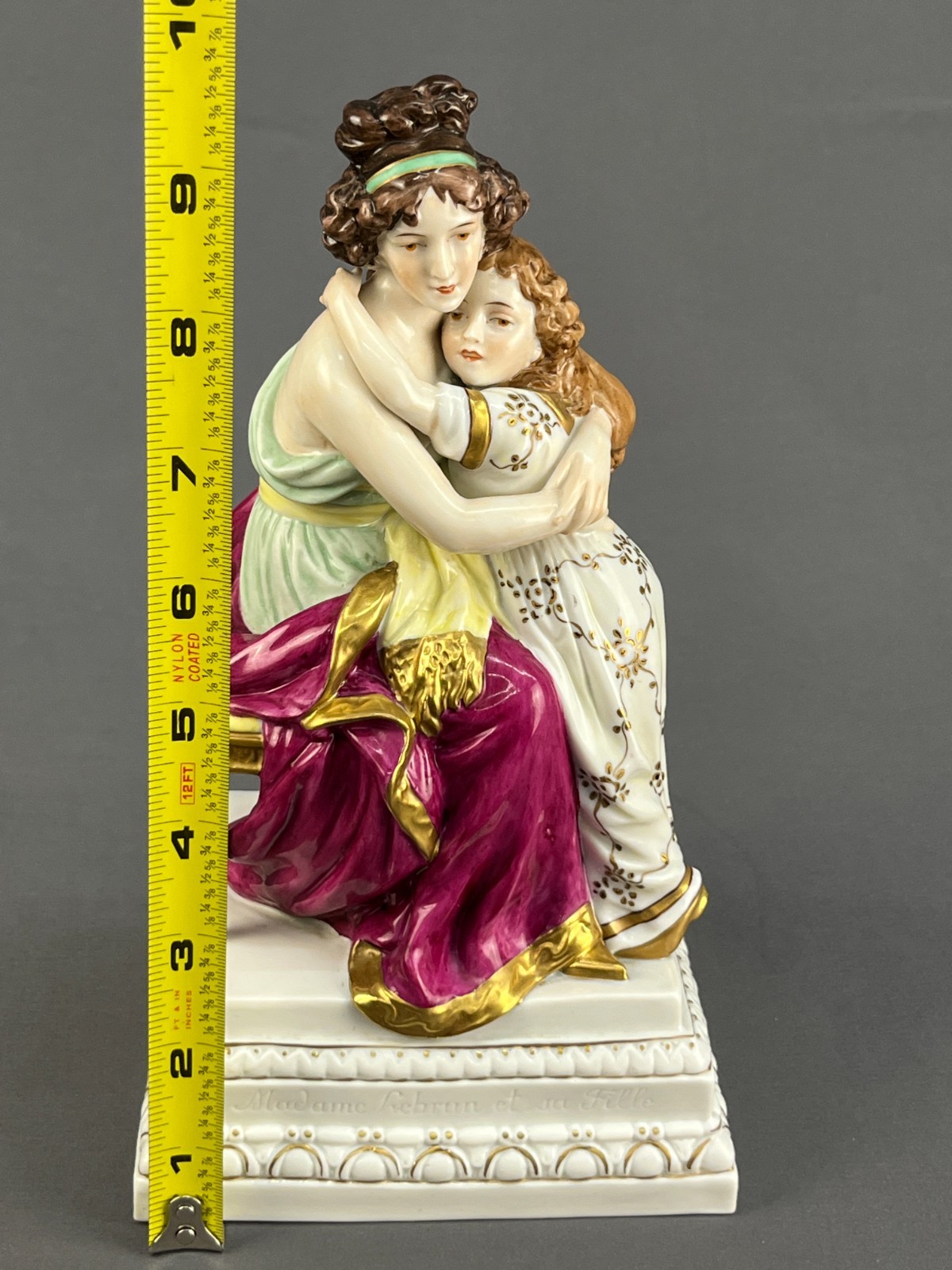 Scheibe-Alsbach Germany Porcelain “Madame Lebrun et sa Fille” 9 1/2″ Figurine