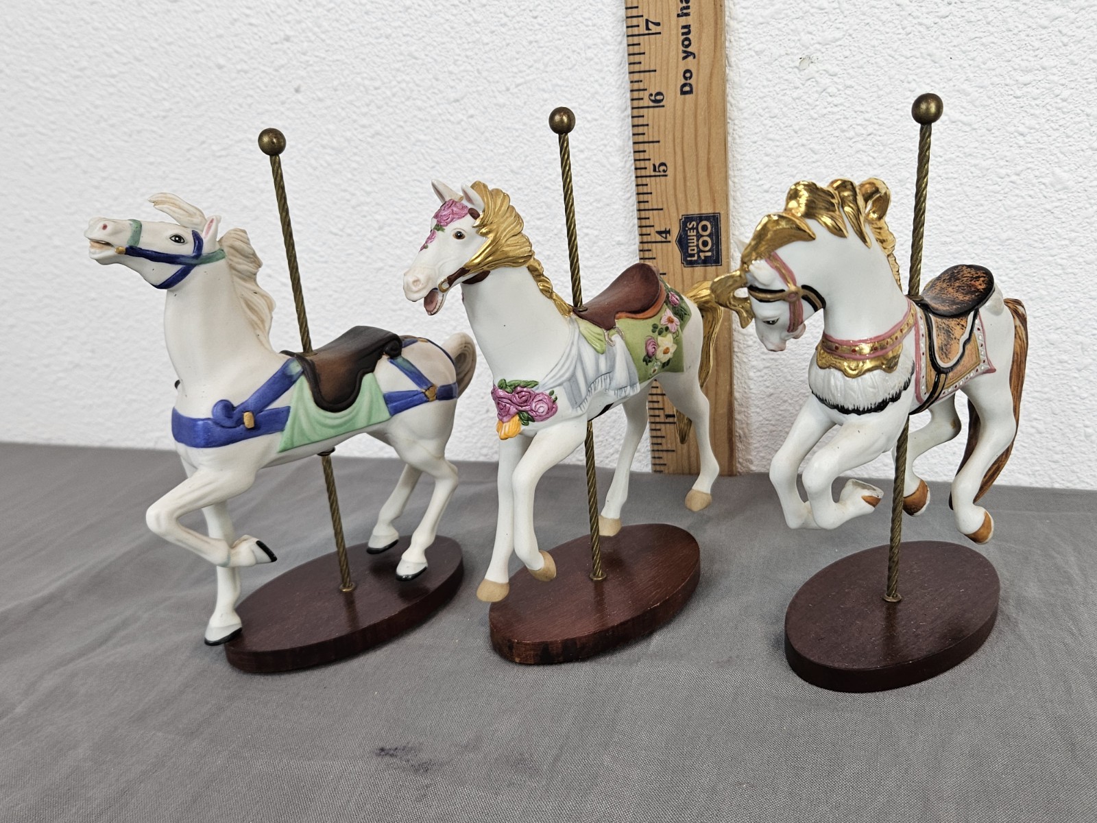Franklin Mint The Treasury Of Carousel Art – 3 Carousel Horses