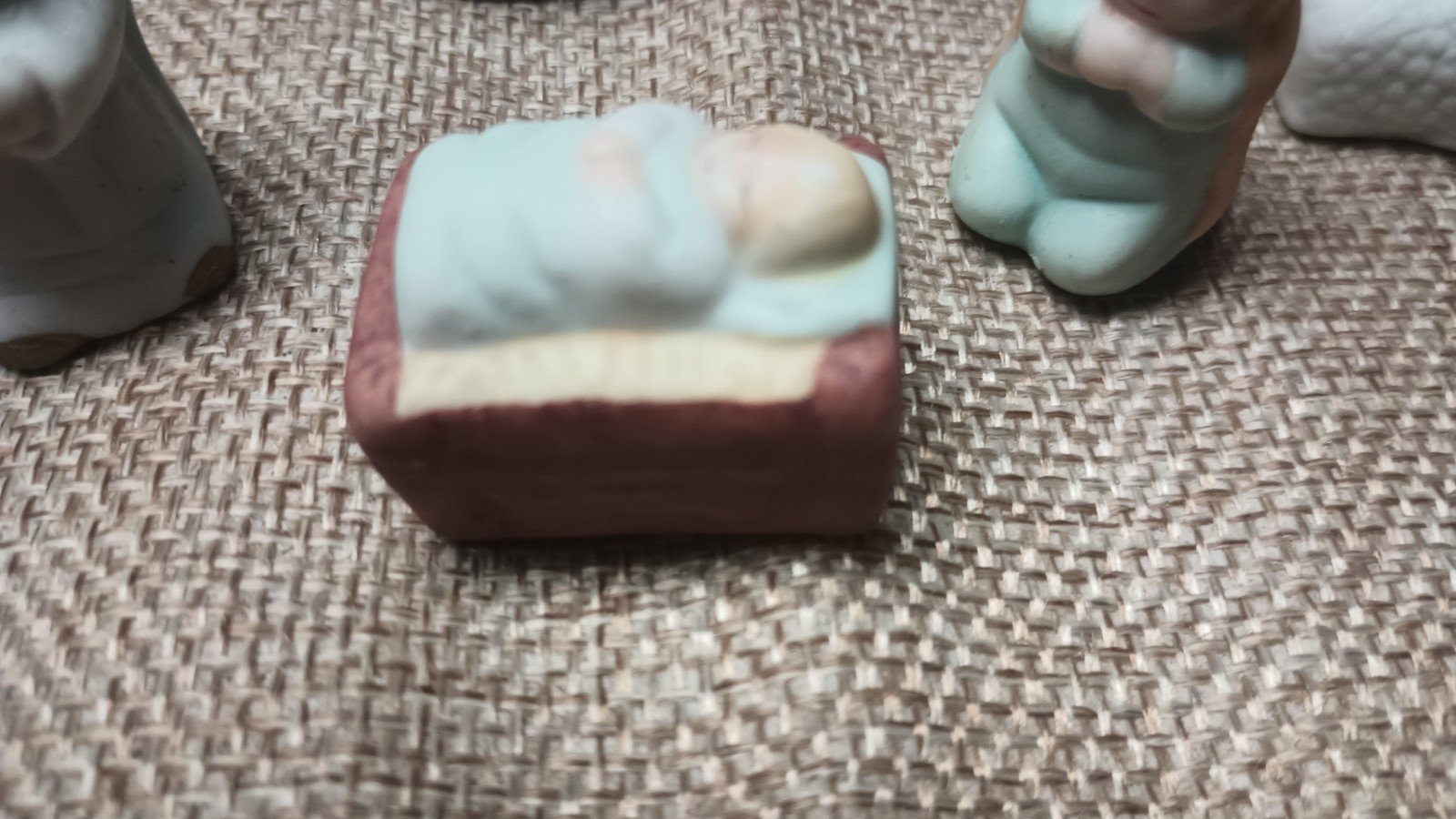 Mini Ceramic Nativity Set 9-Piece Christmas