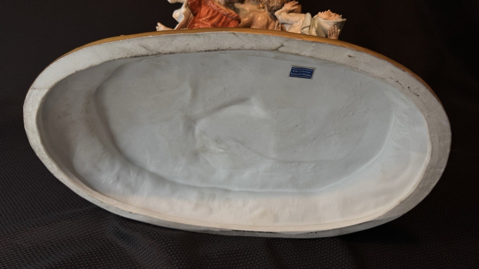 Large Sitzendorf Porcelain “Descent from the Cross” 21”, M. Siegel, Biblical