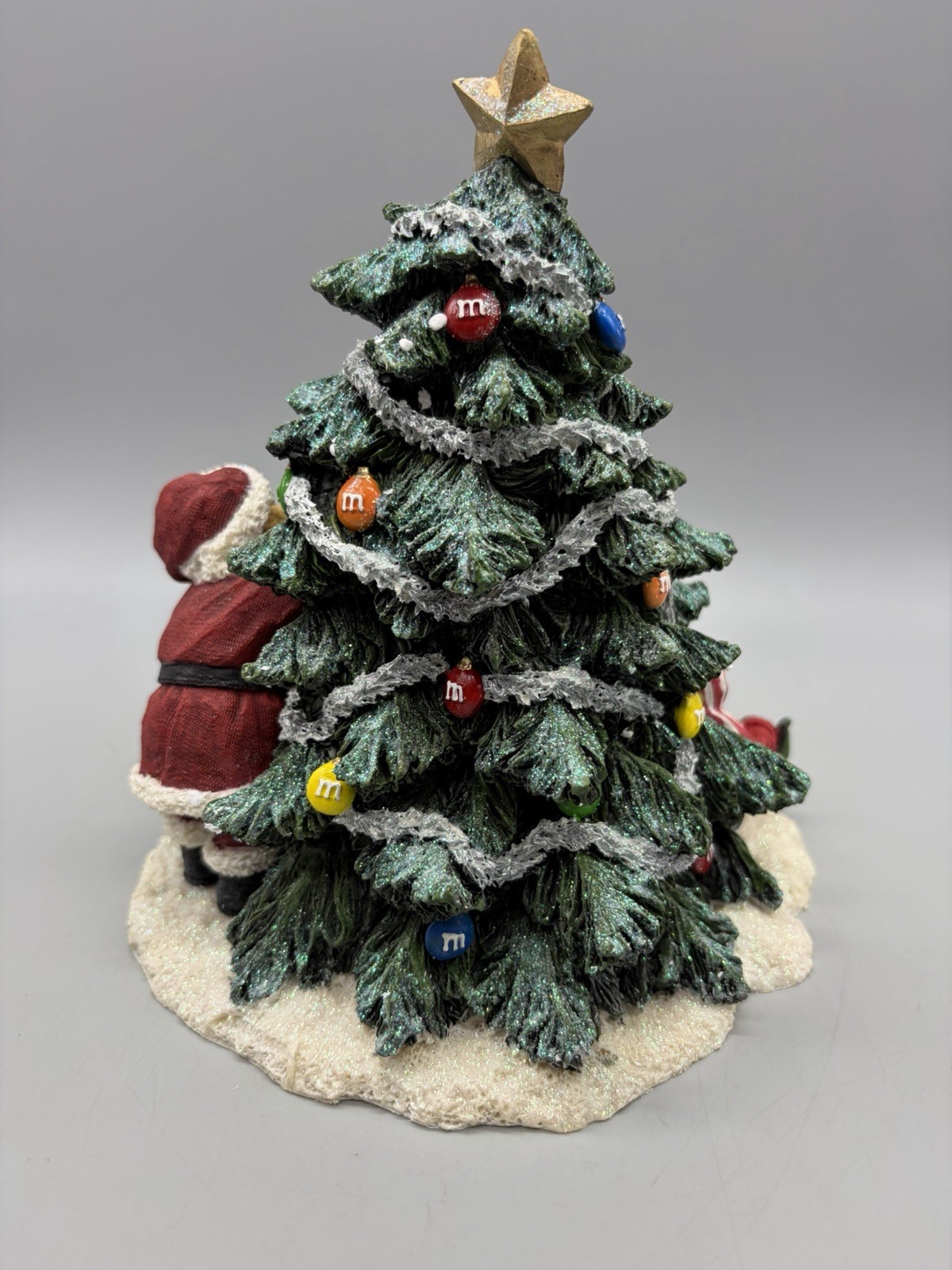 M&M’s Boyds Bears Light Up Christmas Tree TESTED Santa W/ Elgin & Rudy –