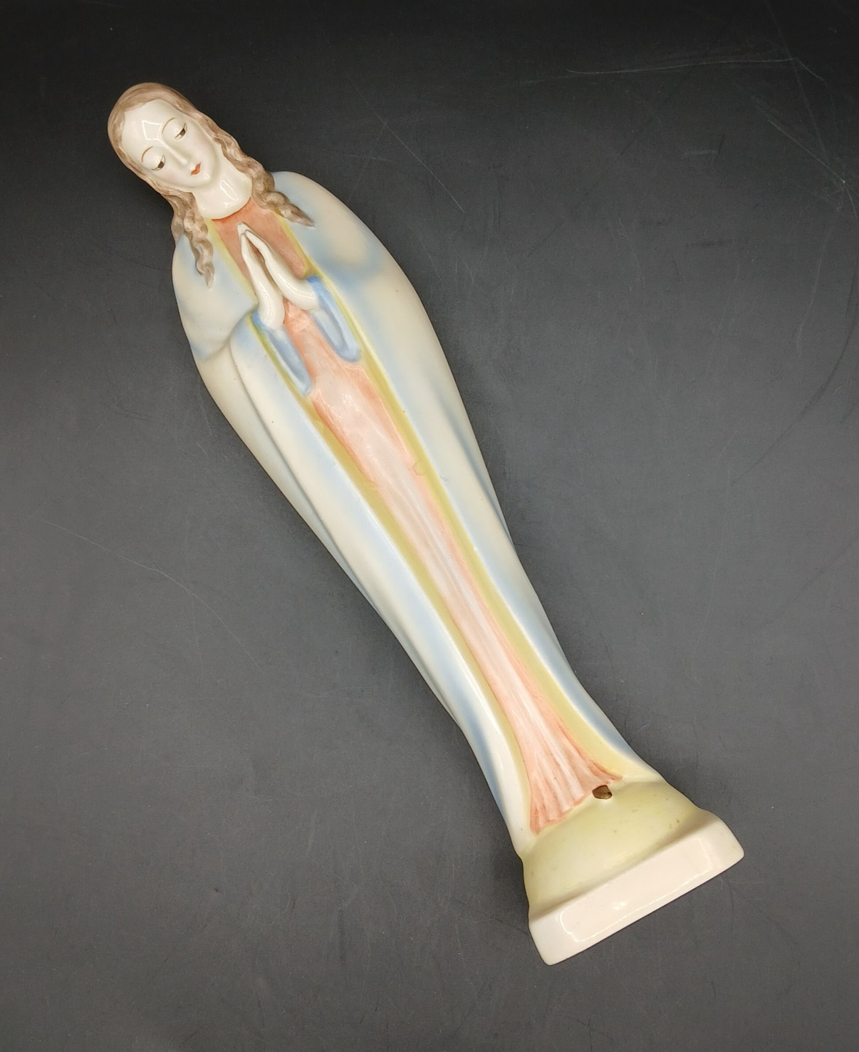 Vintage M J Hummel Goebel Praying Madonna Virgin Mary Figure, W. Germany 10.25″H