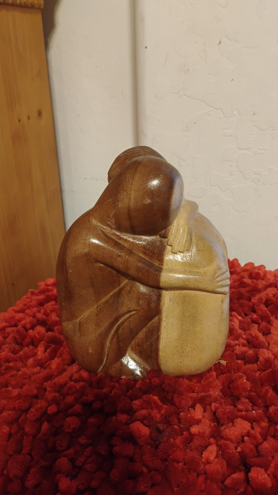 Hand Carved Hugging Couple ( 1lb 14oz)