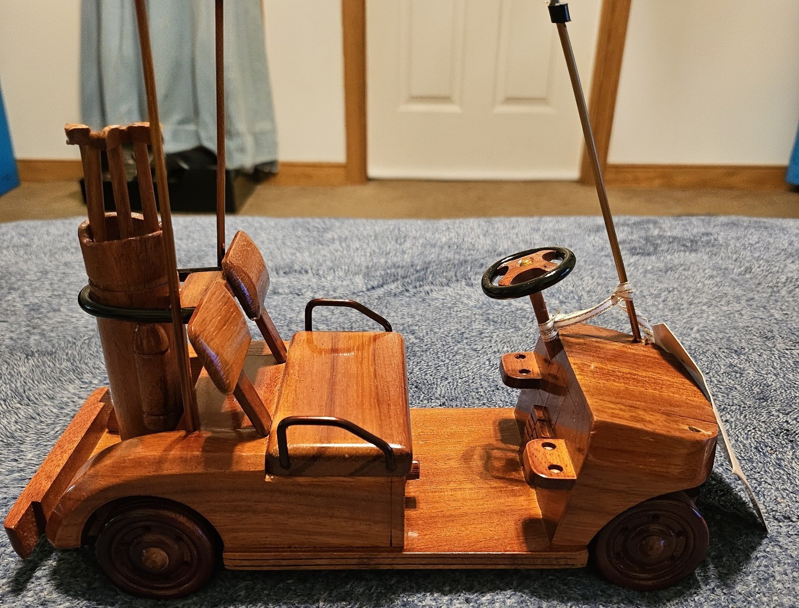 Wooden Golf Cart NEW Missing Canopy. Main pic is NOT one being sold.