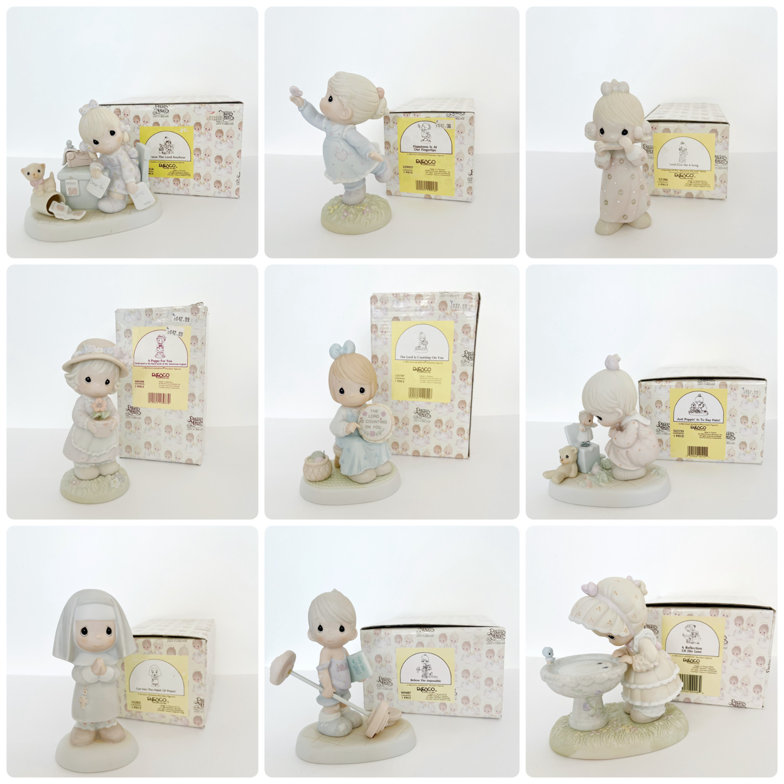 Enesco Precious Moments Assorted Figurines – Sold Separately