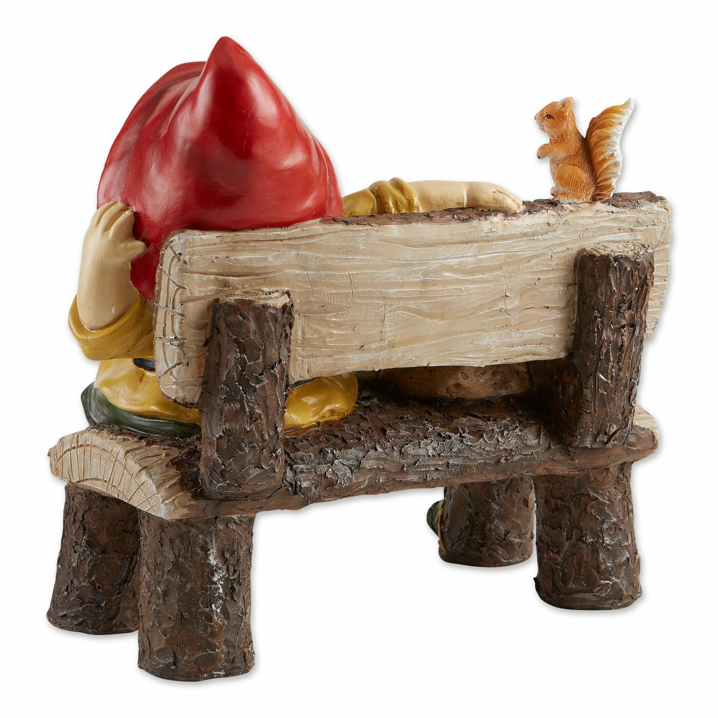 Multicolor Polyresin Garden Gnome Greeting Sign Statue Indoor Outdoor Decor