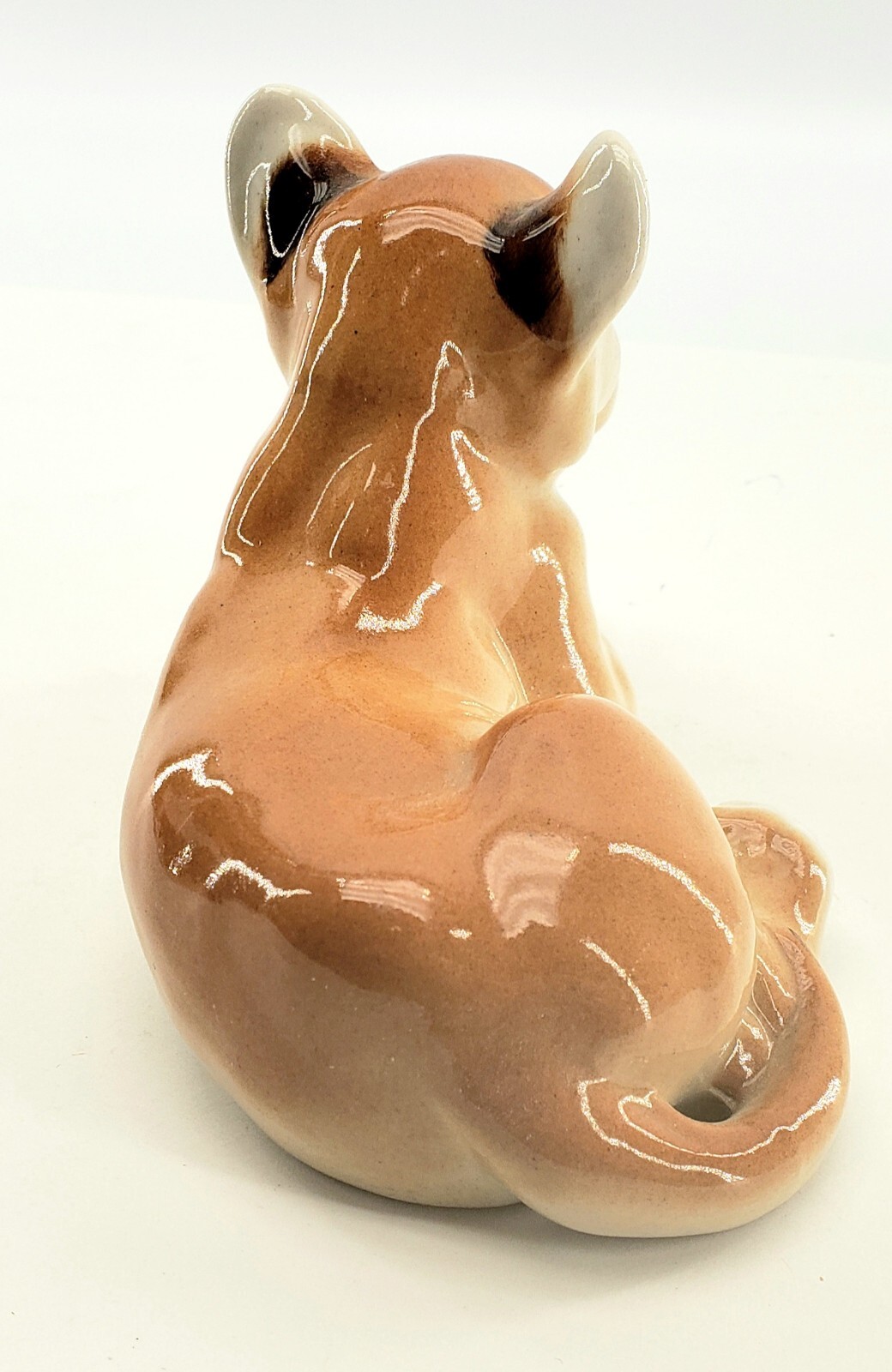 USSR Lomonosov Russian Porcelain Lion and Cheetah Cubs Cat Figurines