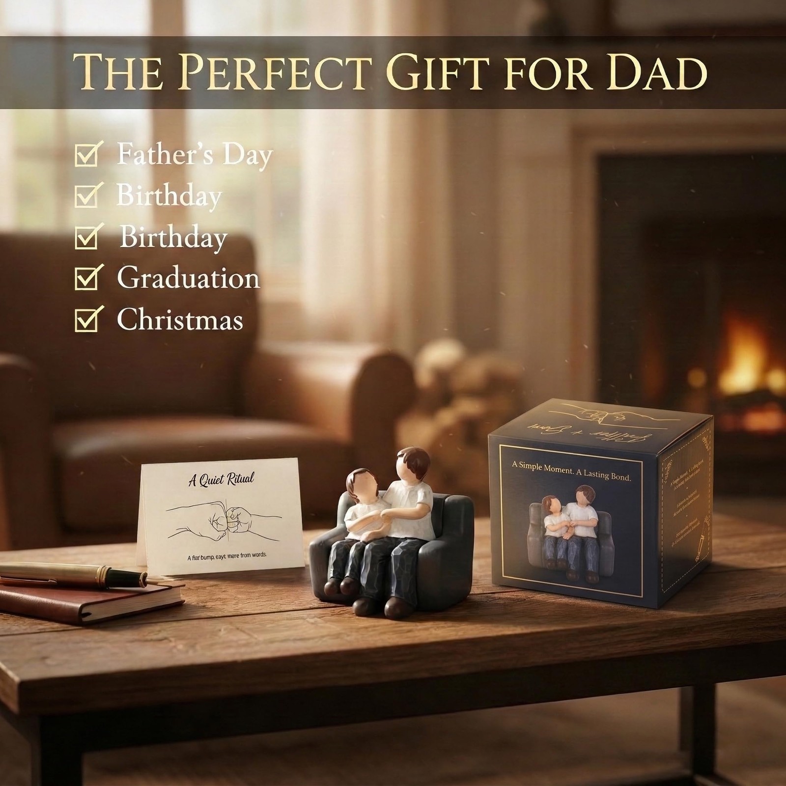 Dad Gifts Son Wife Father’s Day Men Husband Grandpa Fist Bump Figurines
