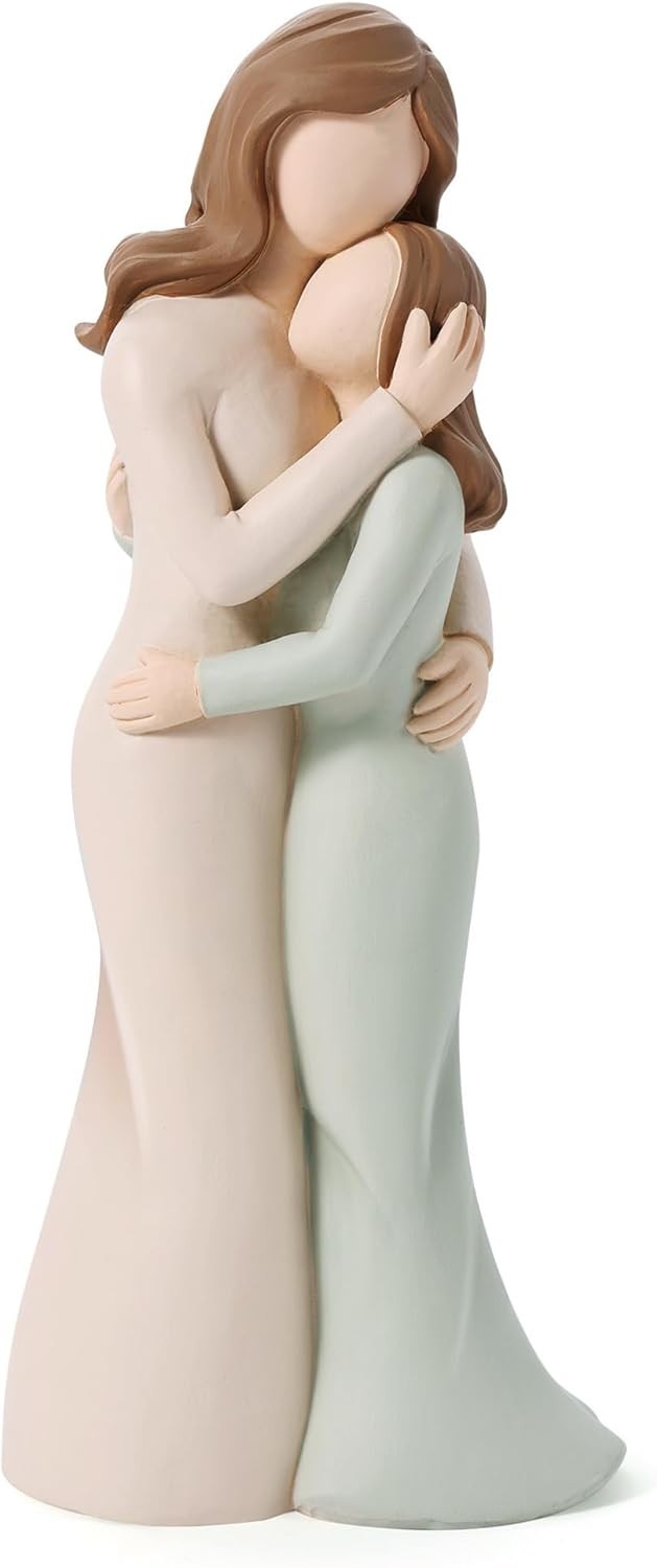 Klycea Figurine Mother and Daughter Gift for Moms Mothers Day Statue
