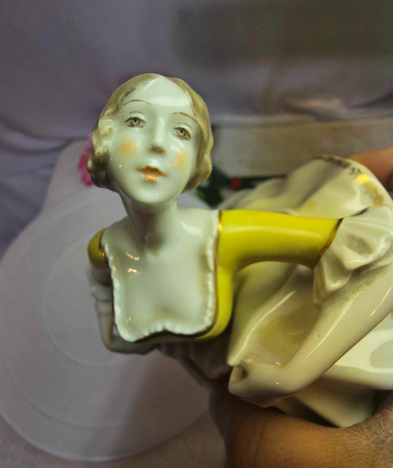 Antique German Rosenthal Porcelain Figurine Rococo Dancer kunstabteilung selb