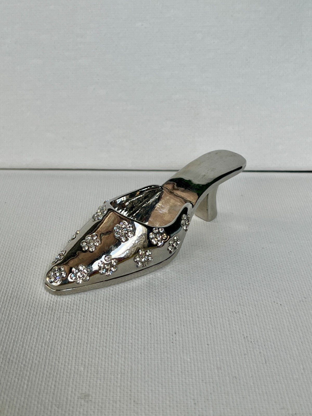 Keren Kopal Silver Trinket Shoe – Trinket Box, Gold Plated, Austrian Crystals