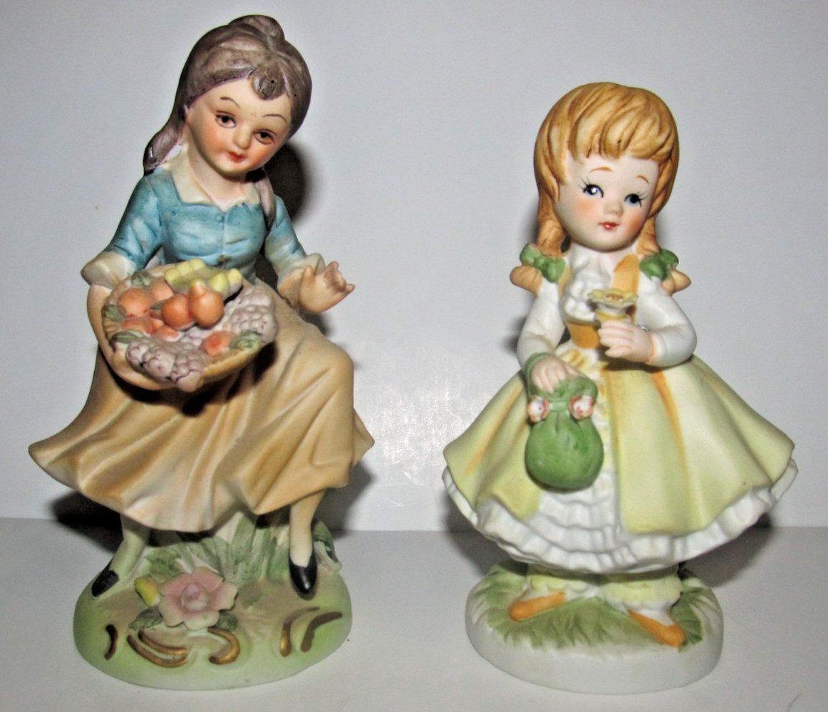 Vintage Napcoware Young Girl + Other Figurine (maybe Napcoware) (C5)