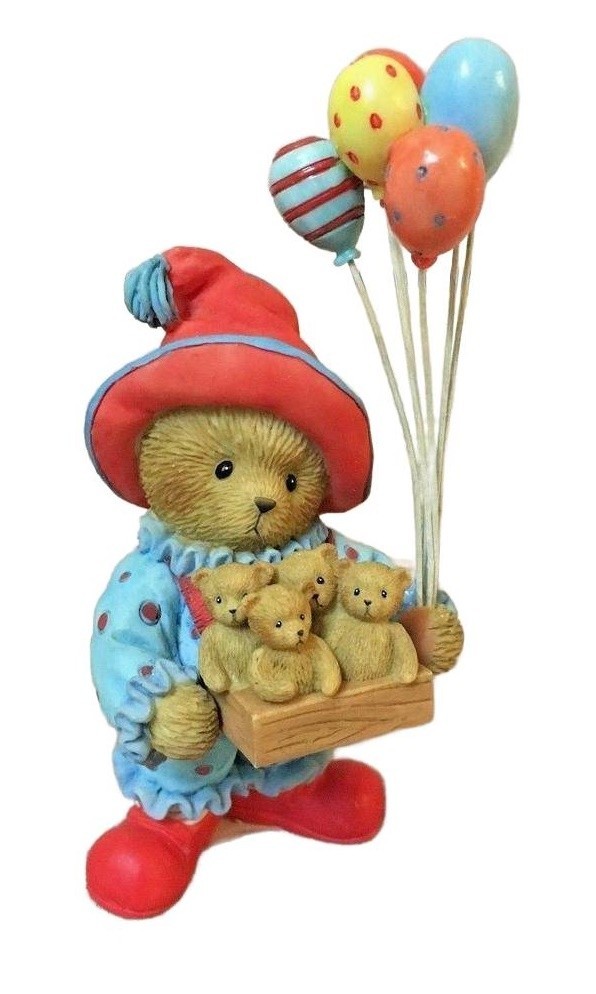 CHERISHED TEDDIES DONAVON, CT0015, CHARTER MEMBERSHIP, CLOWN, STONE RESIN BEAR