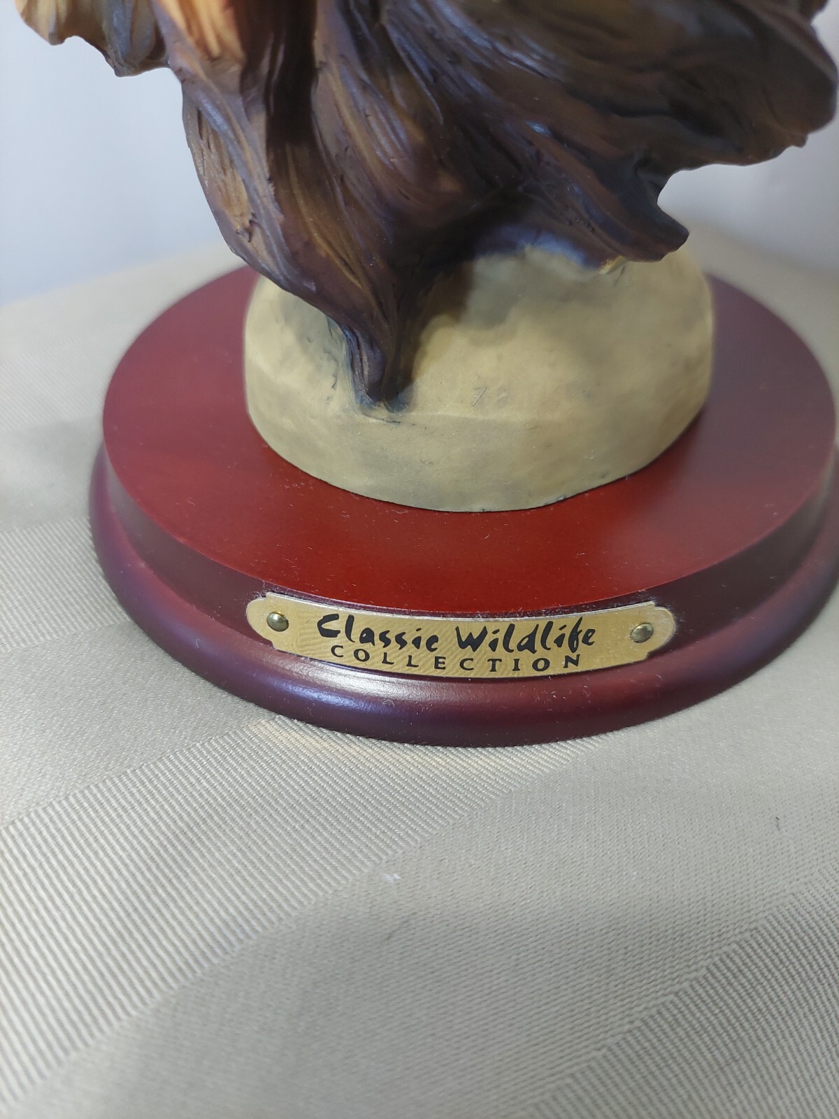 VINTAGE CLASSIC WILDLIFE COLLECTION SAFARI LION HEAD SCULPTURE STATUE NIB 9″