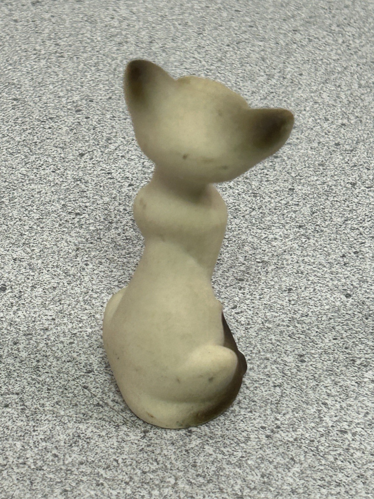 Mid-Century Modern Siamese Cat w/Blue Rhinestone Eyes Vintage 3” Made Japan