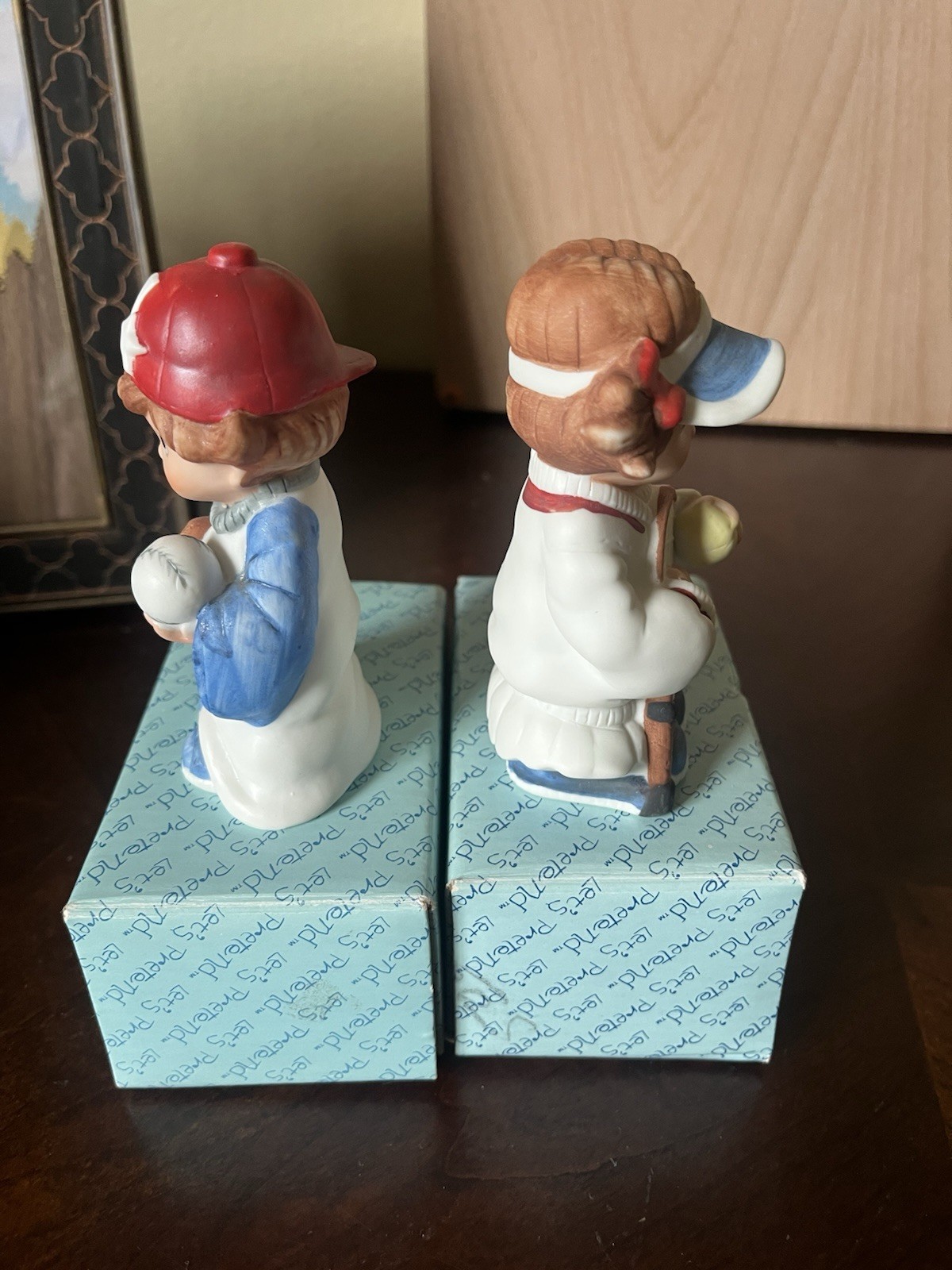 Wallace Berries Let’s Pretend Ceramic Figurines Little Lawyer & Artist Vintage