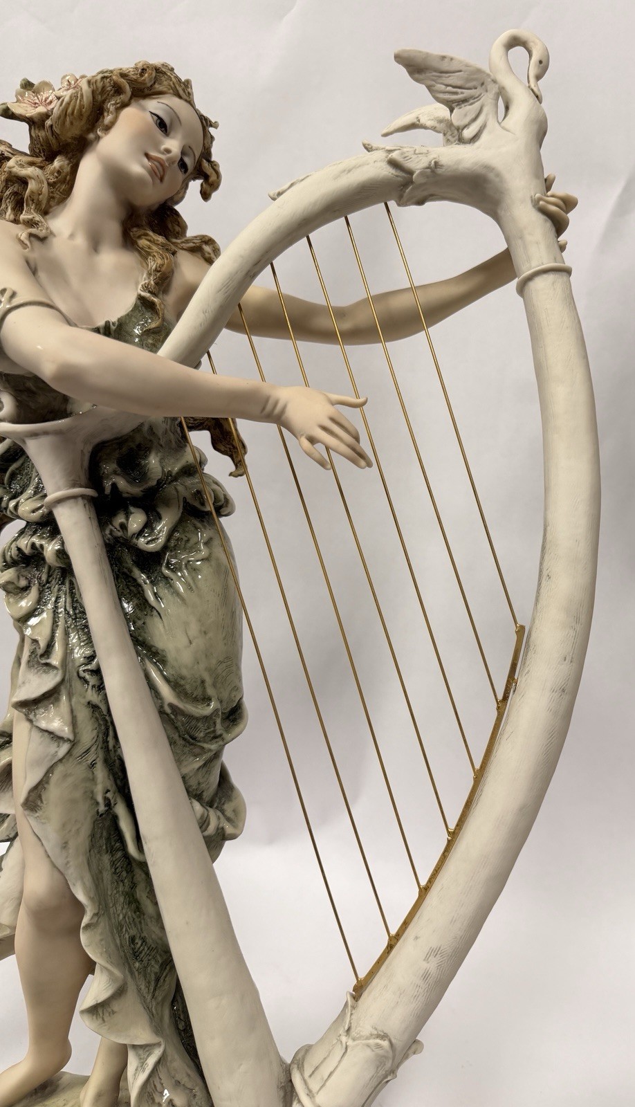 Giuseppe Armani Florence Angelica Harp Lady Figurine Ltd Ed 1802/5000 19” B29
