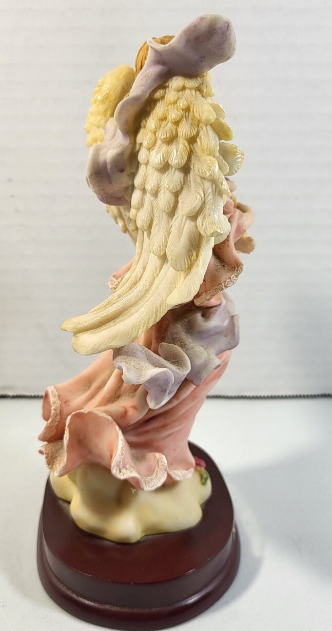 Vintage Del Elina Angel 8″ Figurine Turtle King Corp Holding Baby